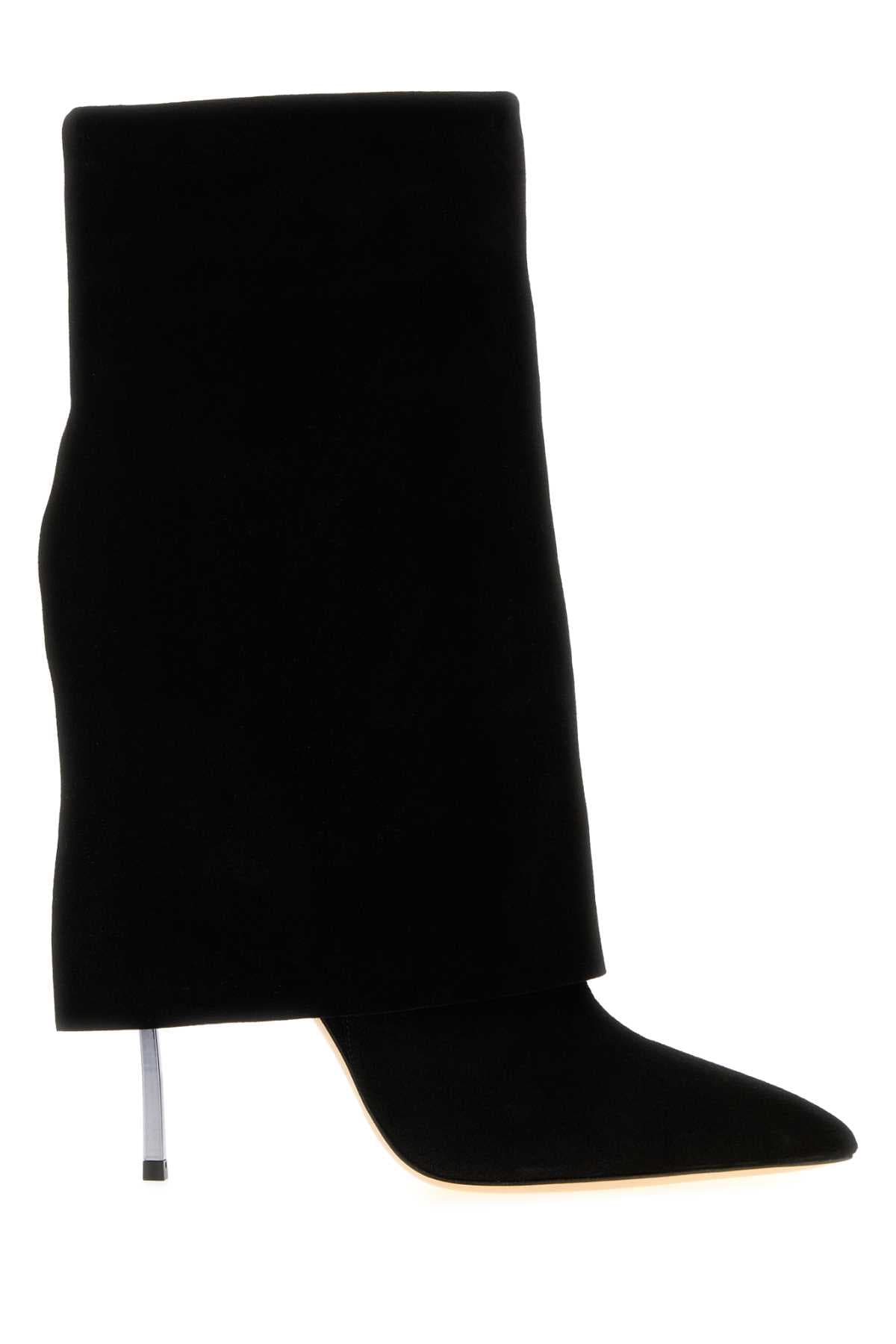 Black suede Berlino ankle boots