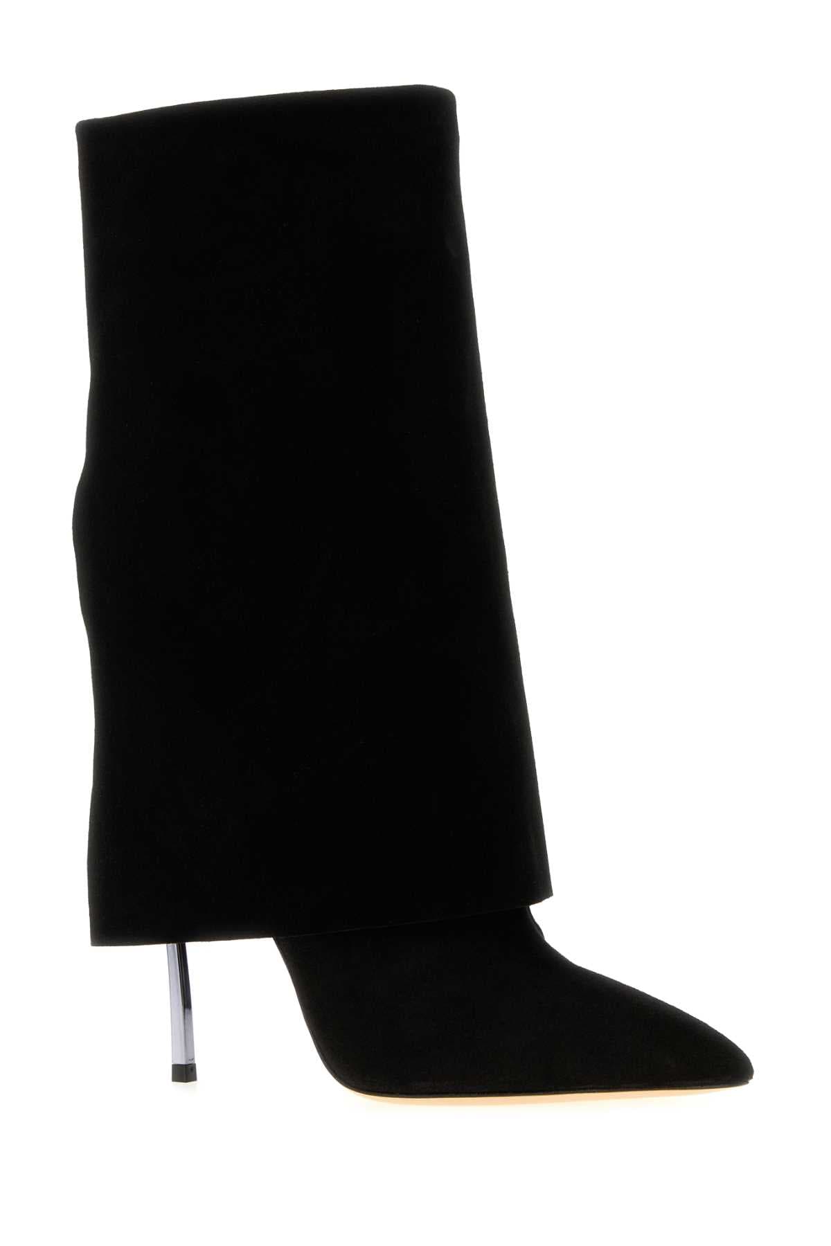 Black suede Berlino ankle boots - мініатюра 2