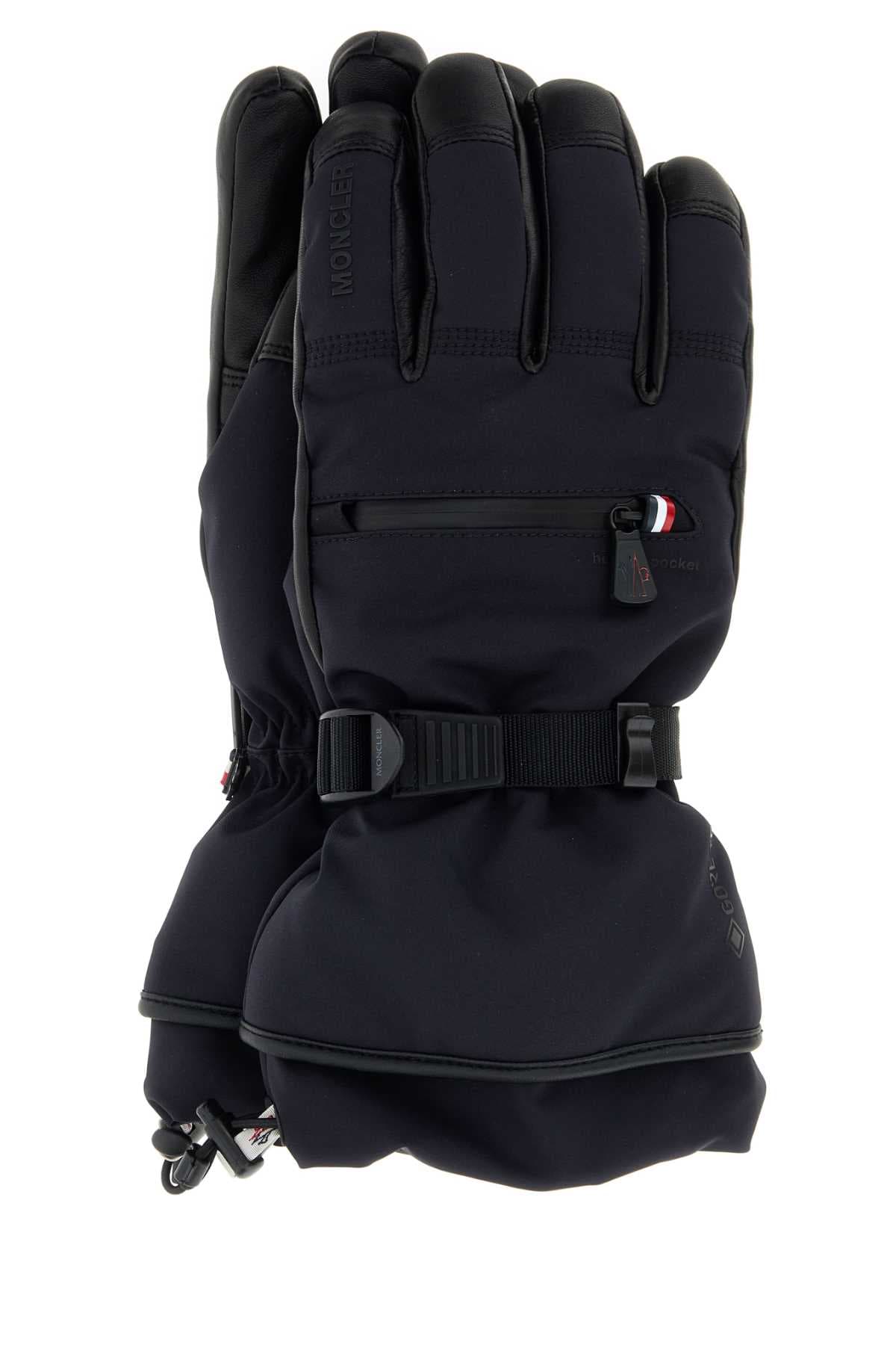 Midnight blue stretch nylon gloves