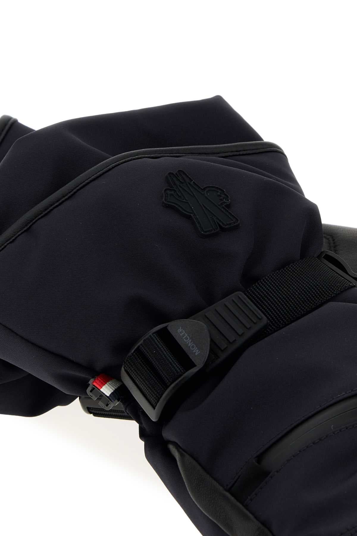 Midnight blue stretch nylon gloves - мініатюра 2