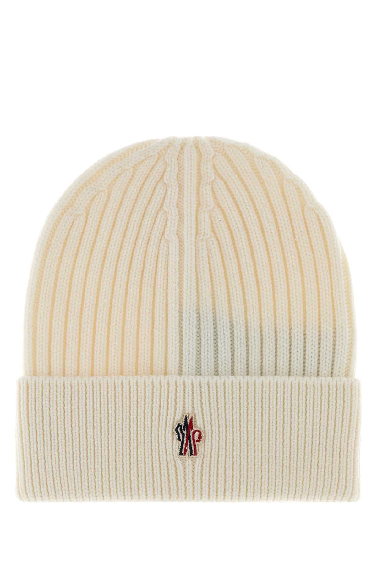 Ivory wool beanie hat