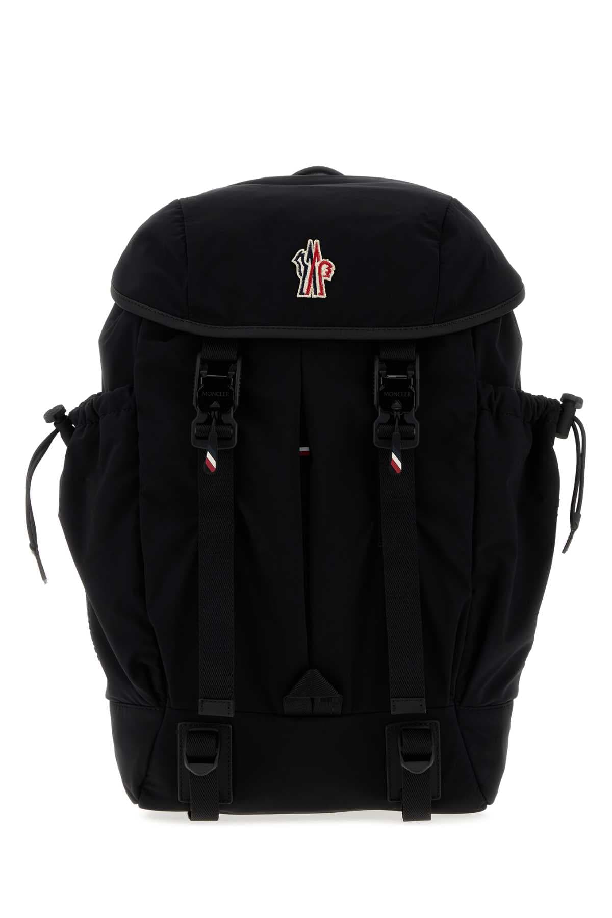 Black fabric backpack