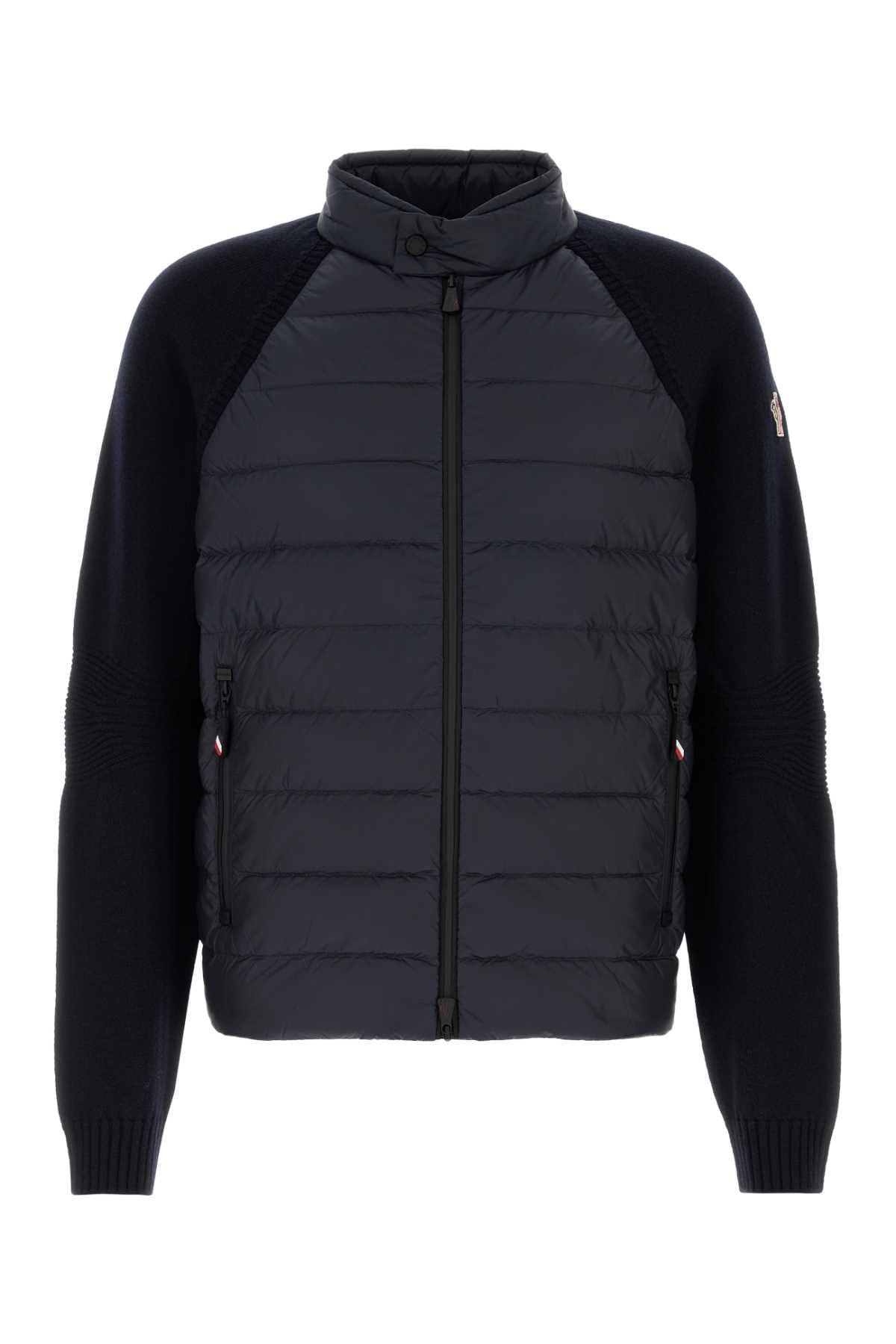 Midnight blue wool blend jacket