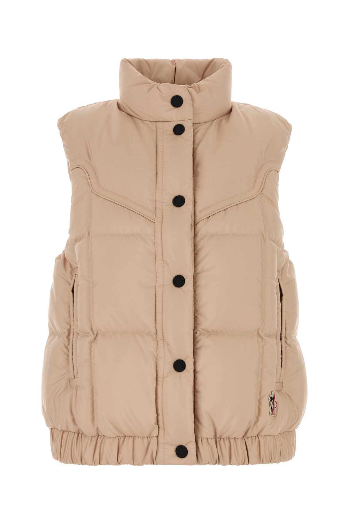 Powder pink polyester Doucy sleeveless down jacket