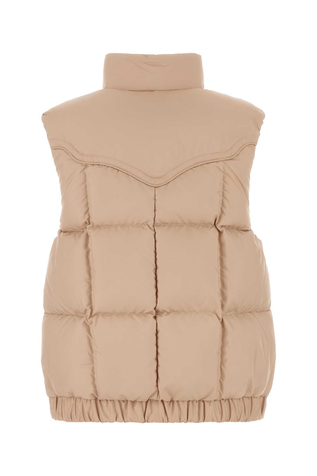 Powder pink polyester Doucy sleeveless down jacket - мініатюра 2