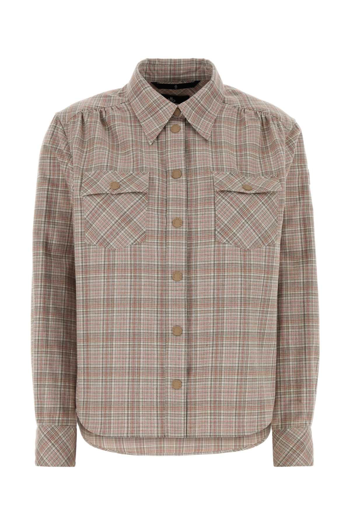 Embroidered flannel shirt