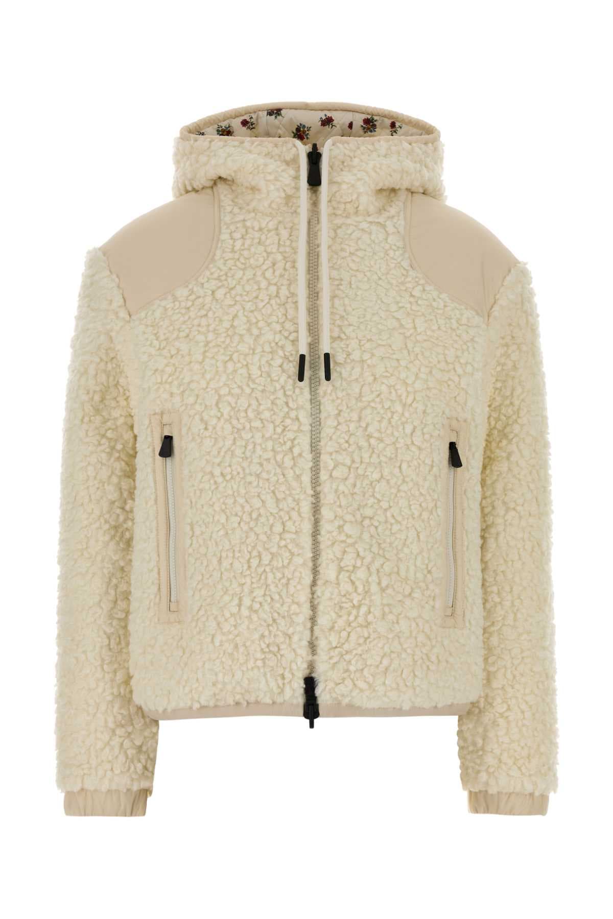 Ivory boucle reversible jacket