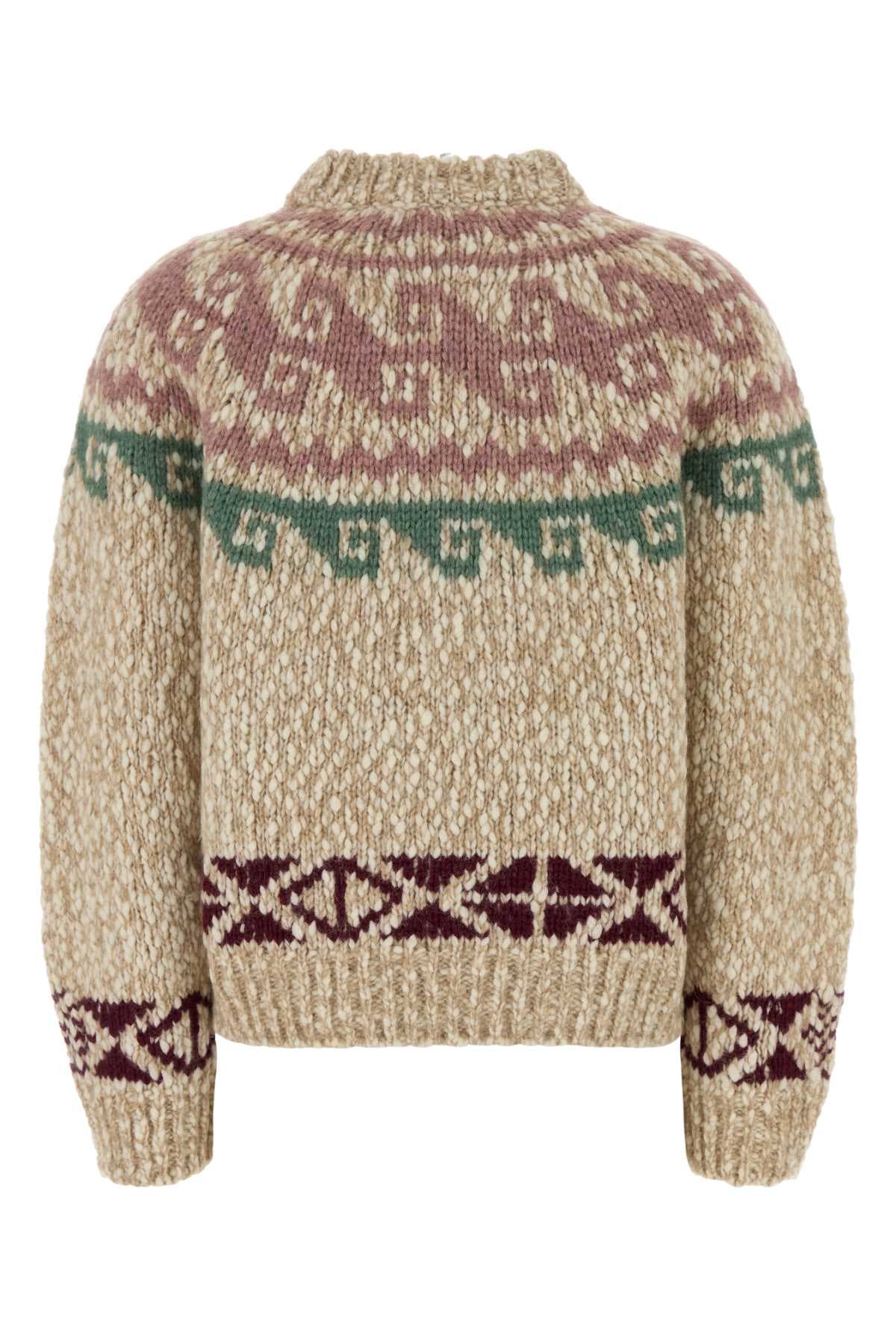 Embroidered wool blend sweater - мініатюра 2