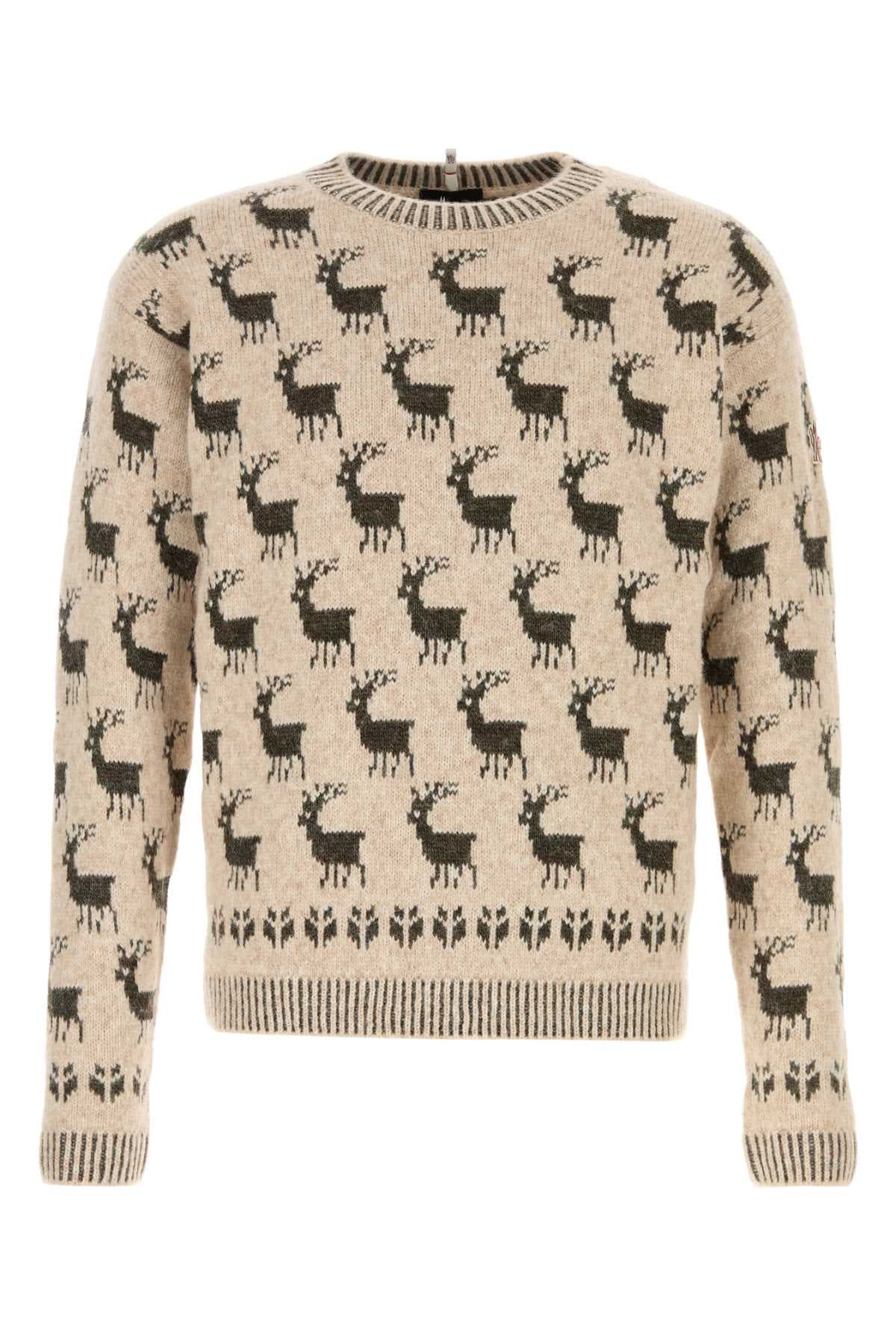 Embroidered alpaca blend sweater