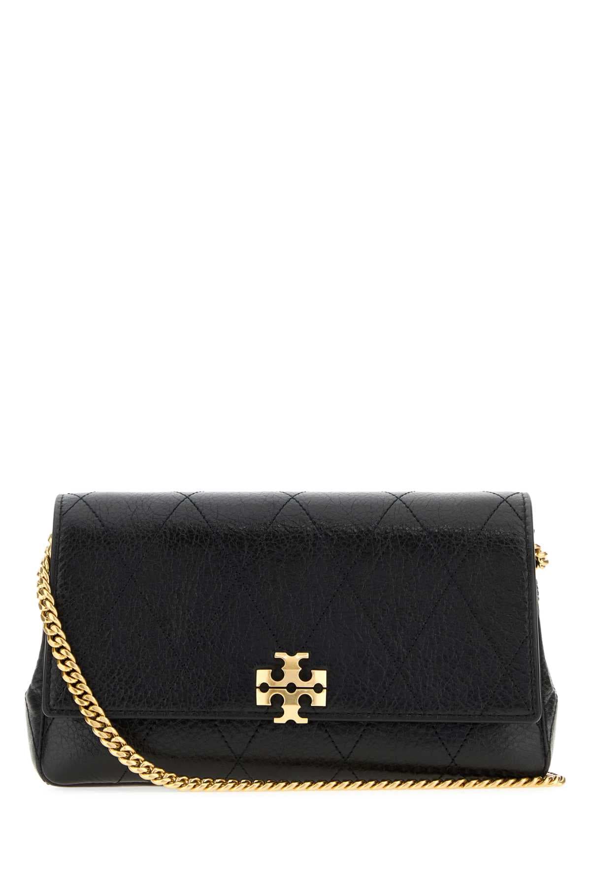 Black leather Charlie crossbody bag