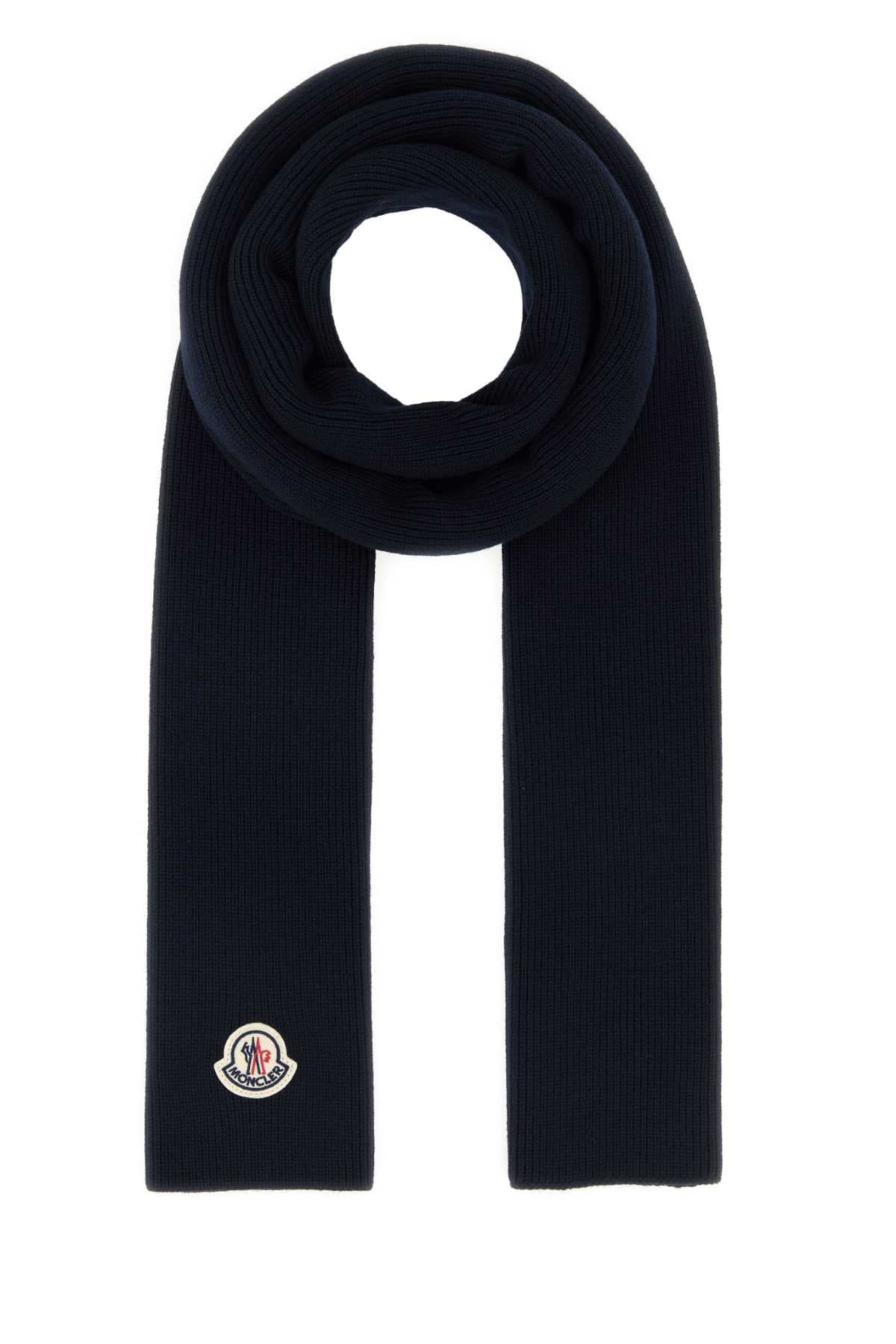 Midnight blue wool scarf