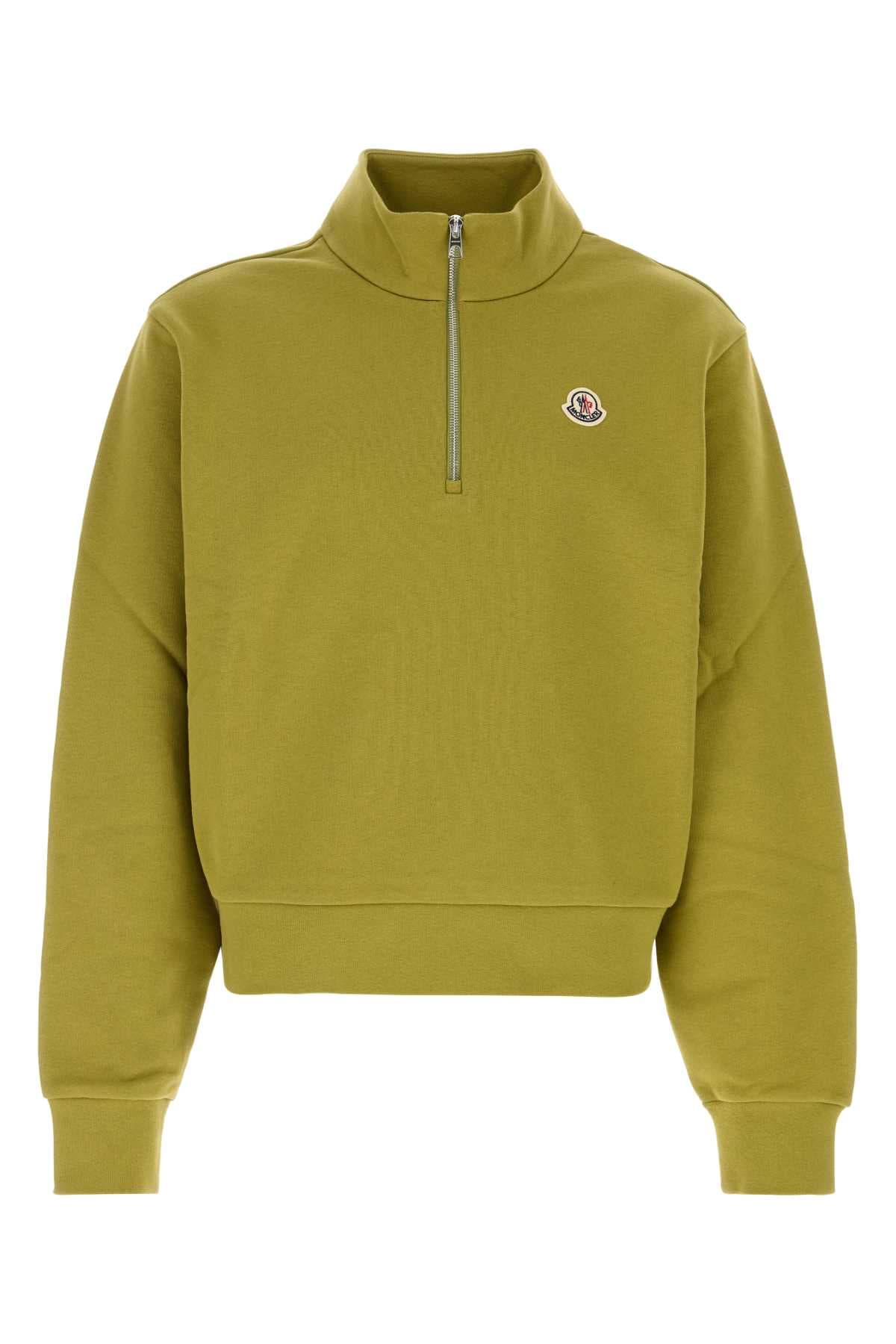 Pistachio green cotton sweatshirt