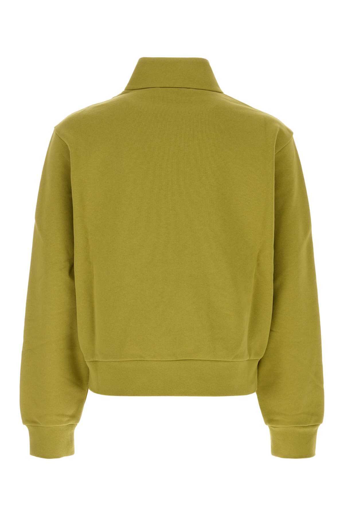 Pistachio green cotton sweatshirt - мініатюра 2
