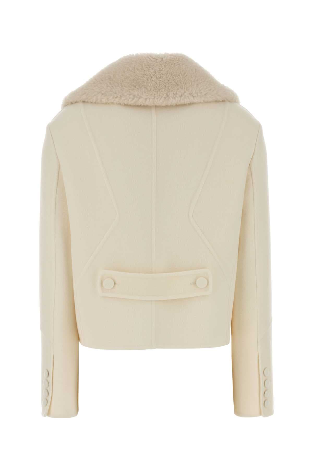 Ivory wool coat - мініатюра 2