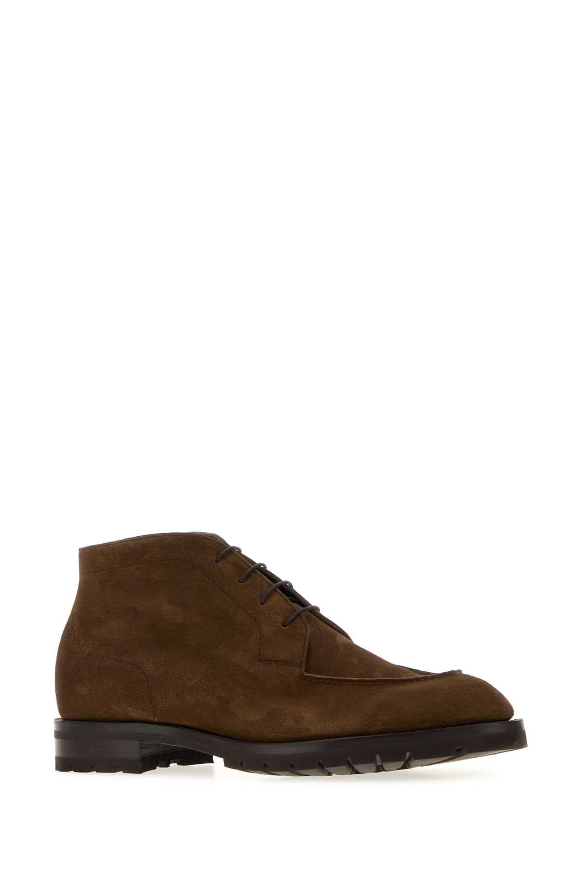 Brown suede Halifax lace-up shoes - мініатюра 2
