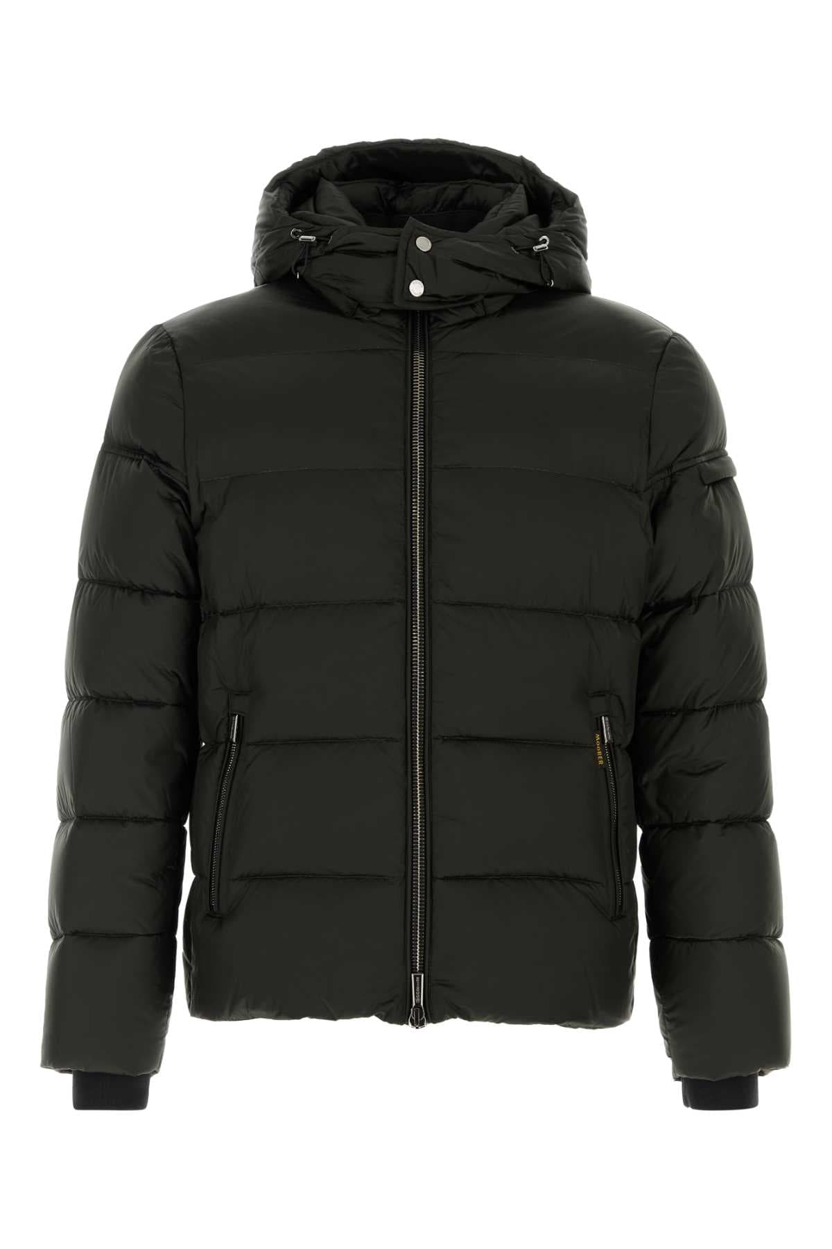 Dark green nylon Brett down jacket
