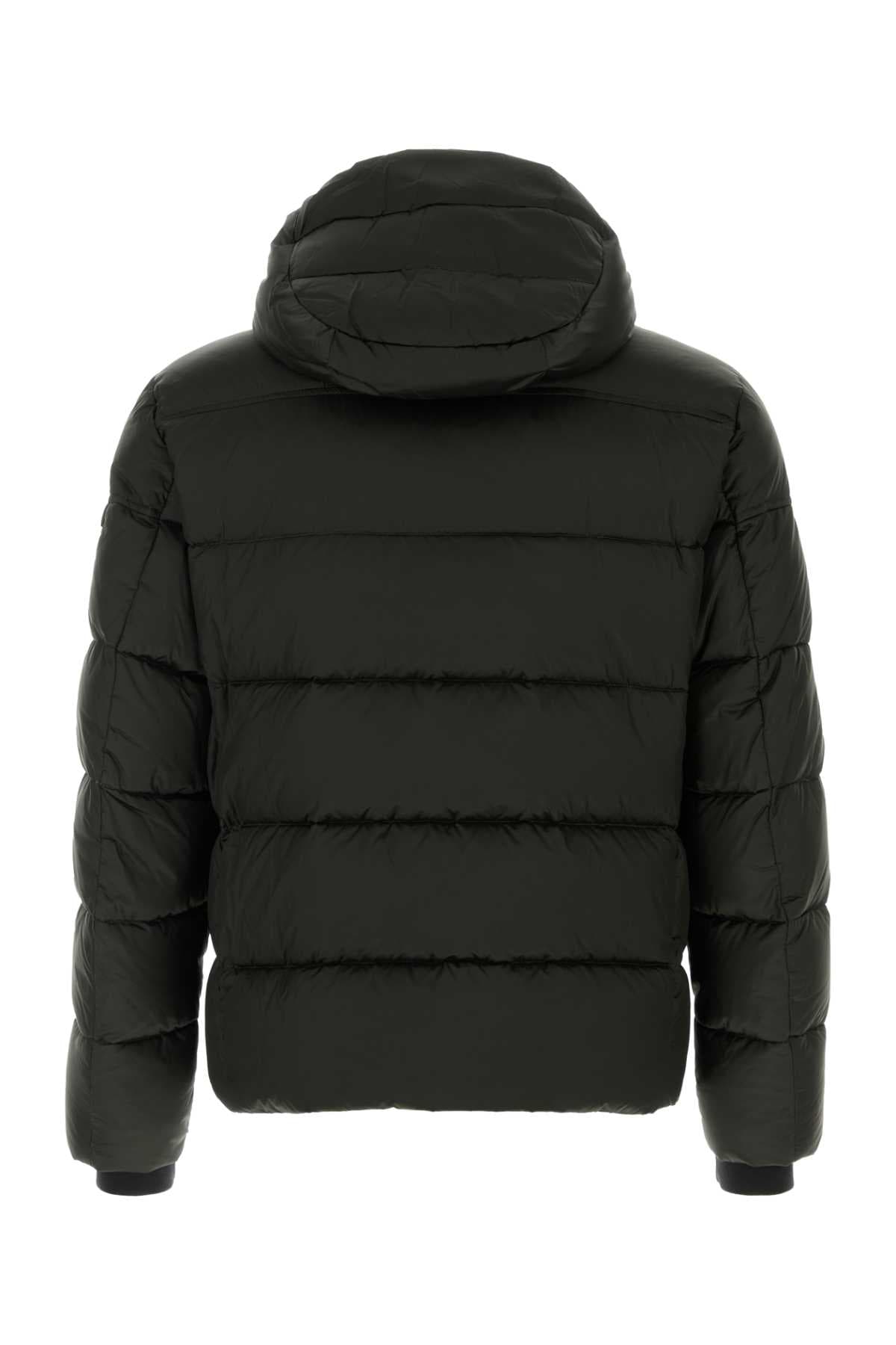 Dark green nylon Brett down jacket - мініатюра 2