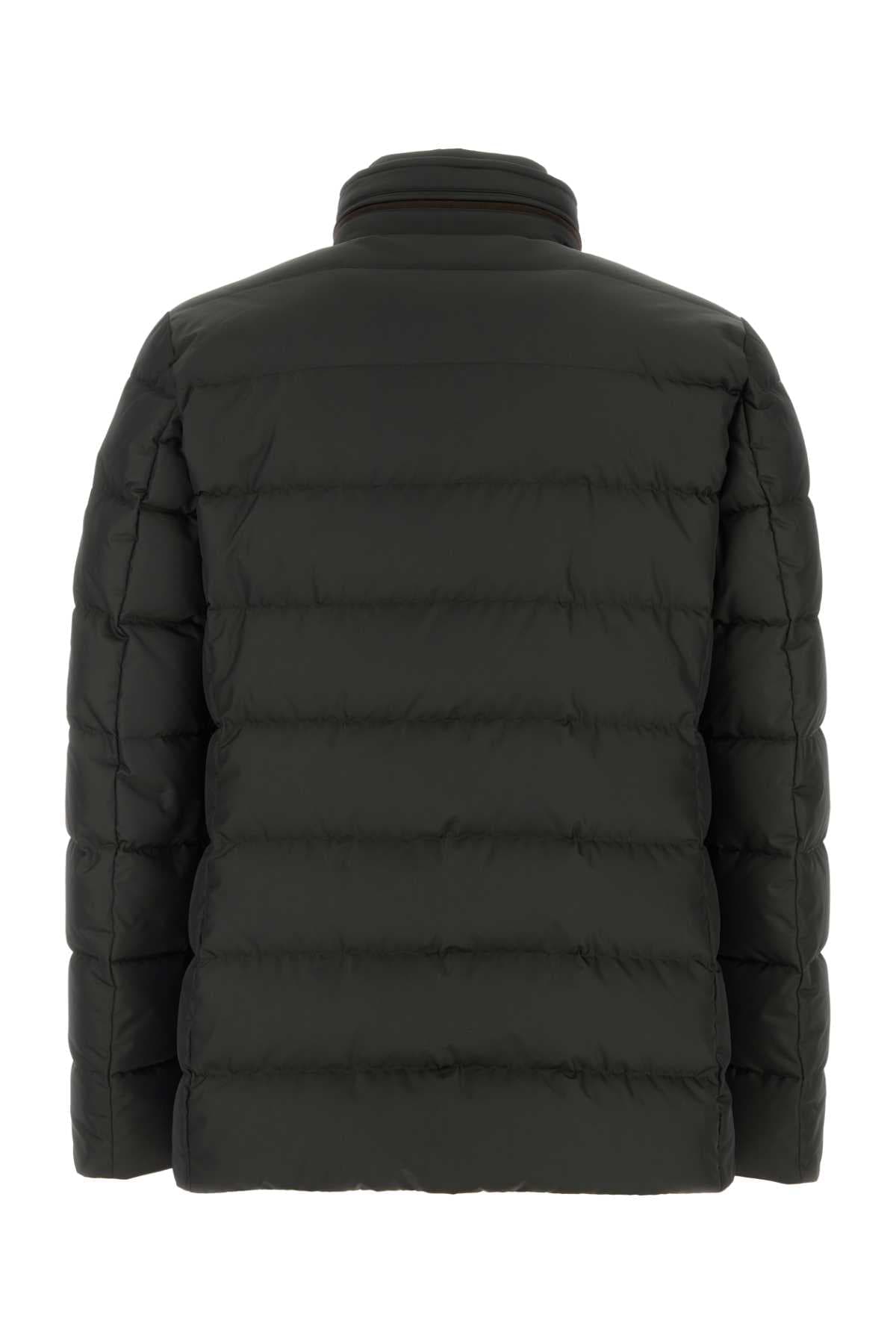 Dark brown polyester blend Ilvo down jacket - мініатюра 2