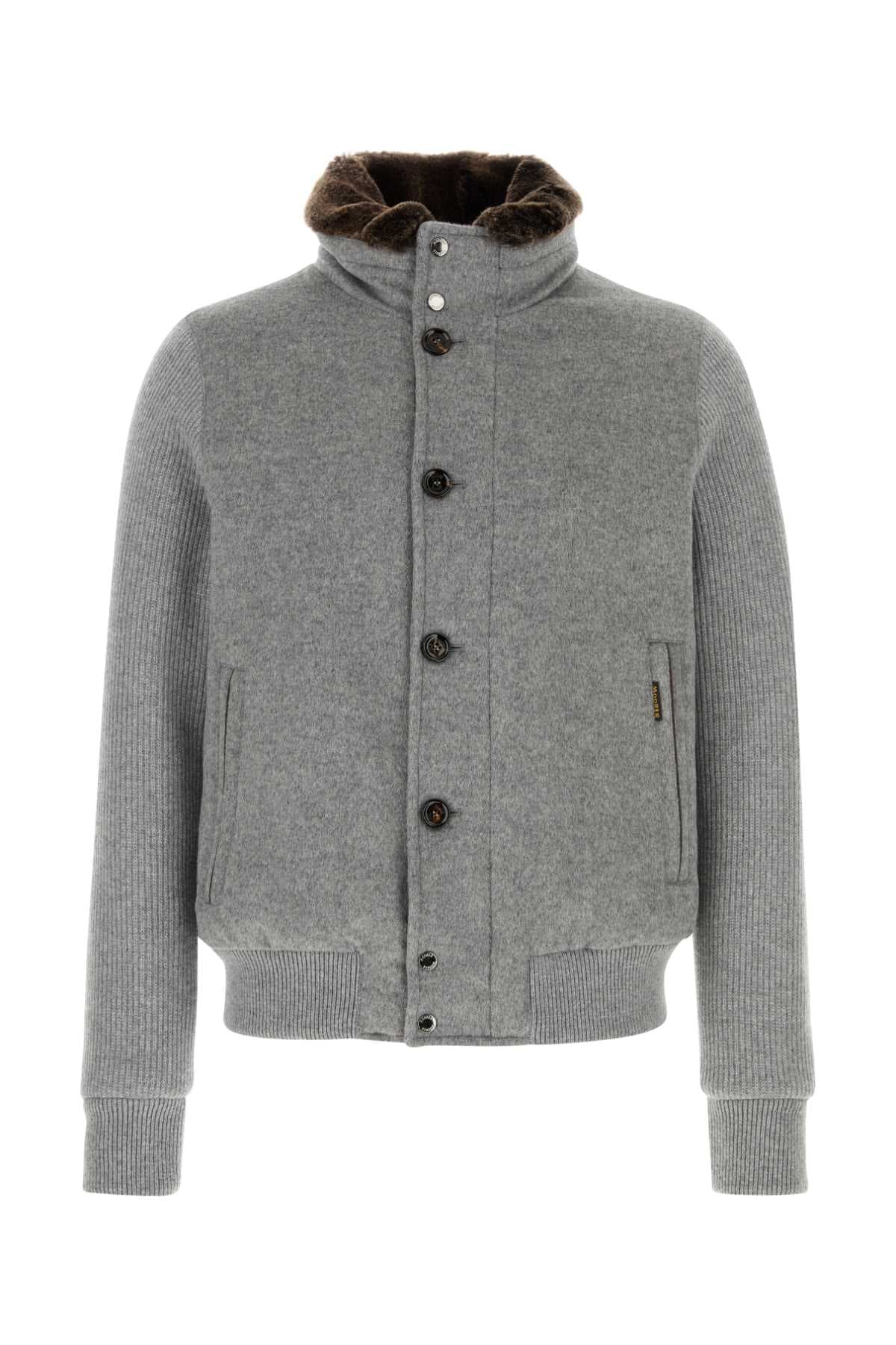 Grey wool blend Levion down jacket