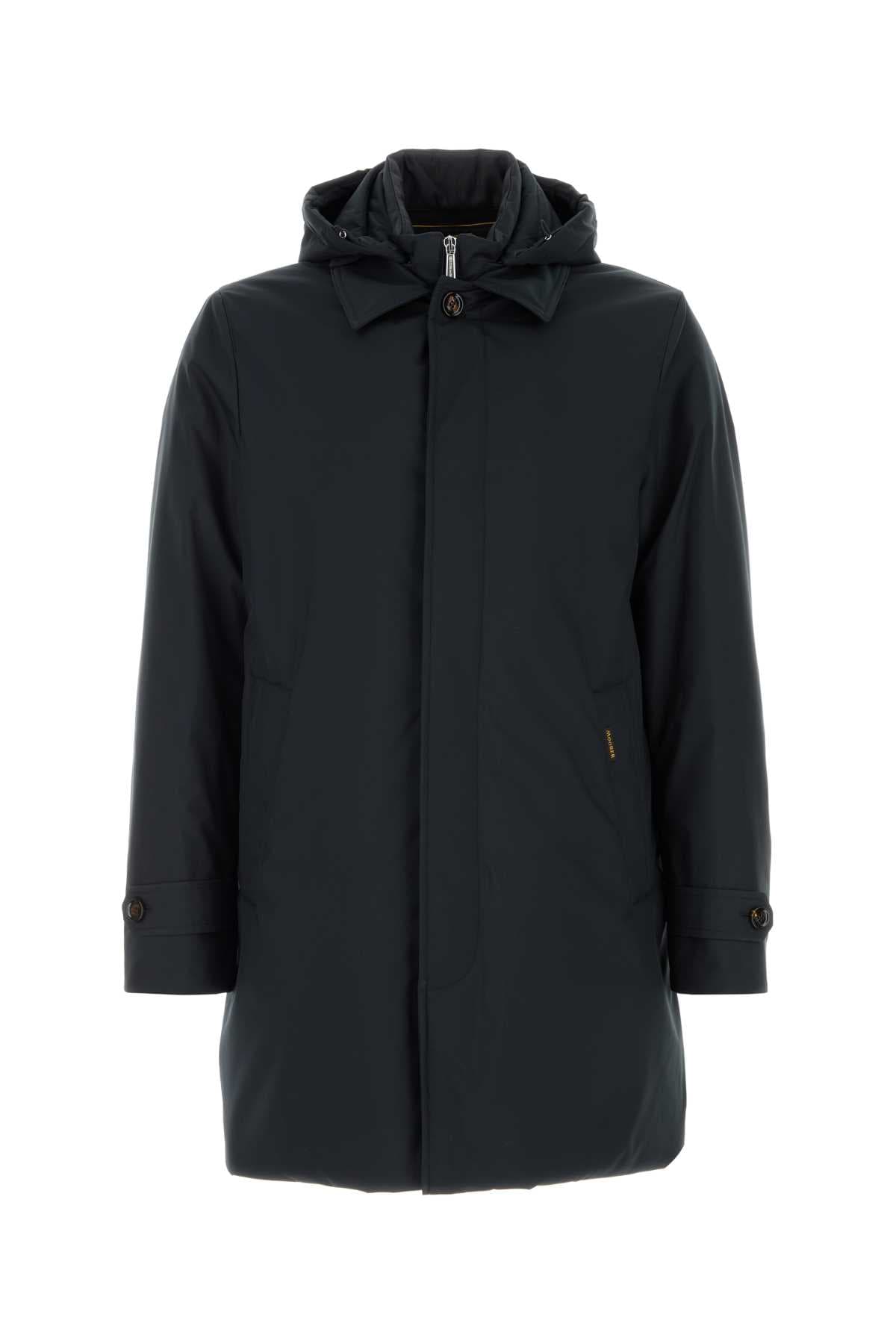 Midnight blue polyester blend Ralli down jacket