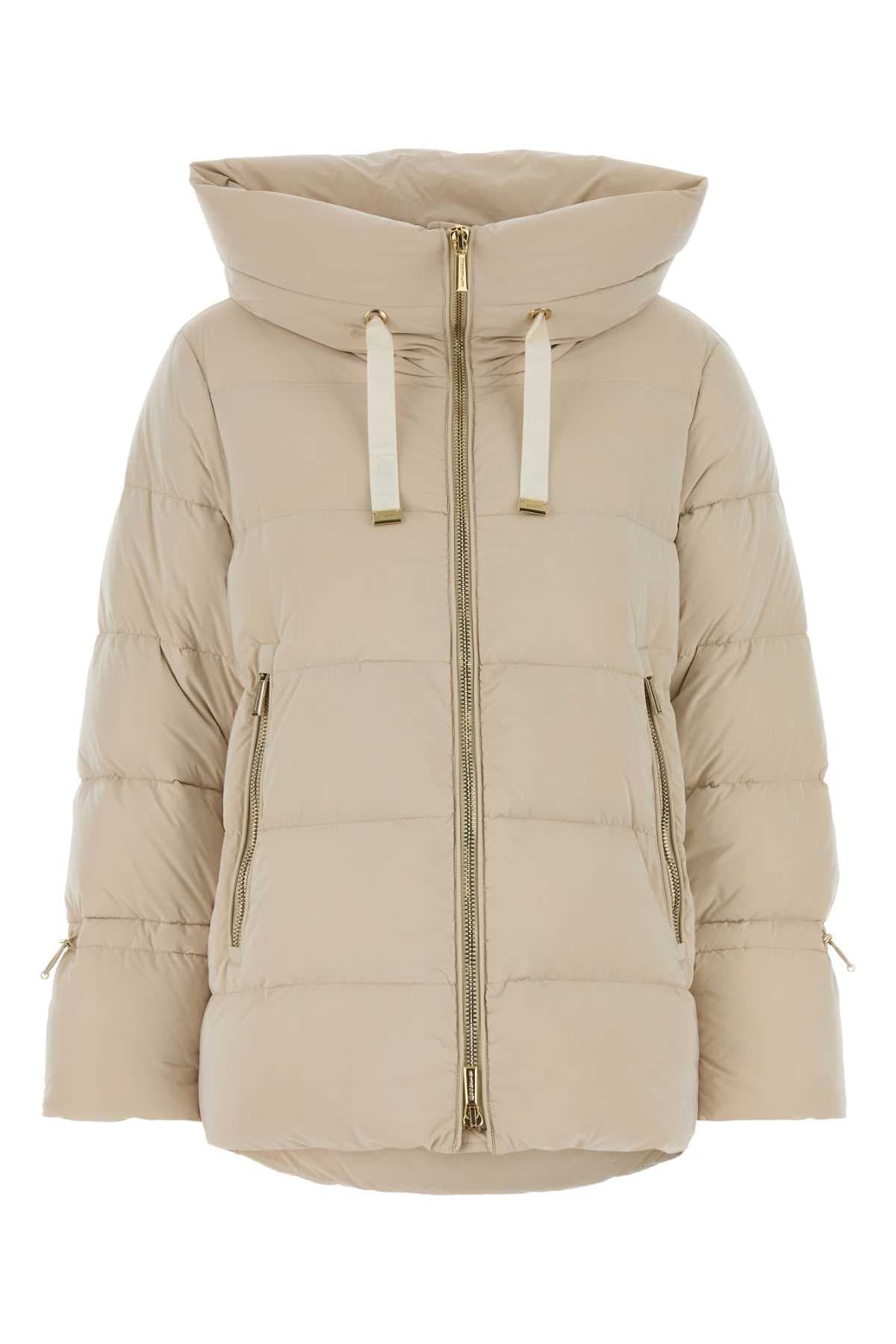 Sand nylon blend Giada down jacket