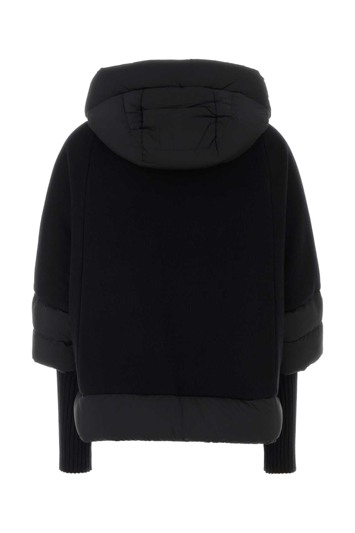 Black wool blend Medea down jacket - мініатюра 2