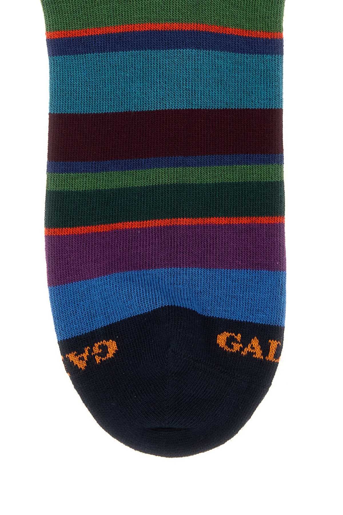 Multicolor stretch cotton blend socks - мініатюра 2