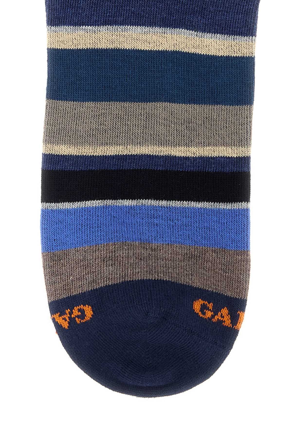 Multicolor stretch cotton blend socks - мініатюра 2