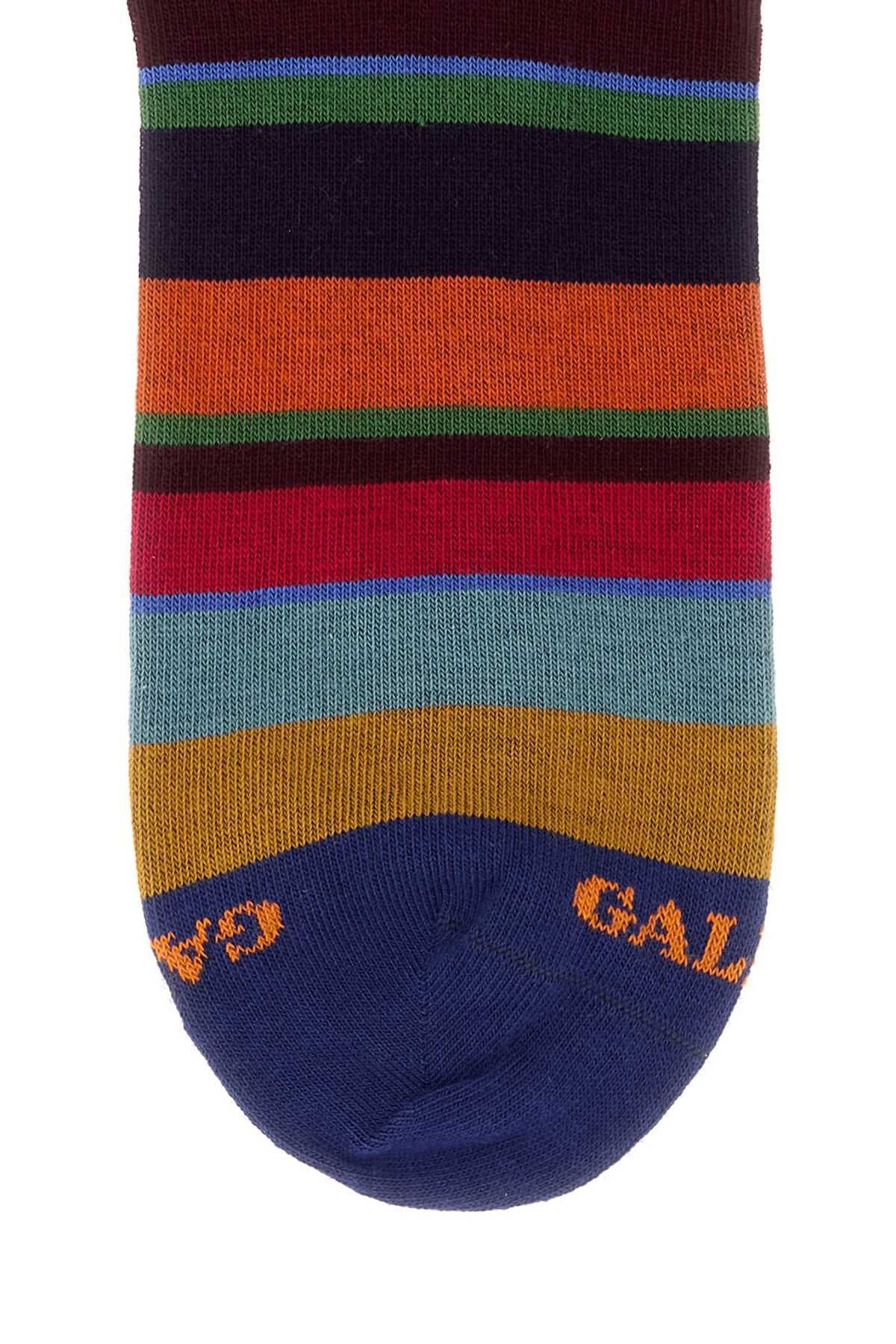 Multicolor stretch cotton blend socks - мініатюра 2