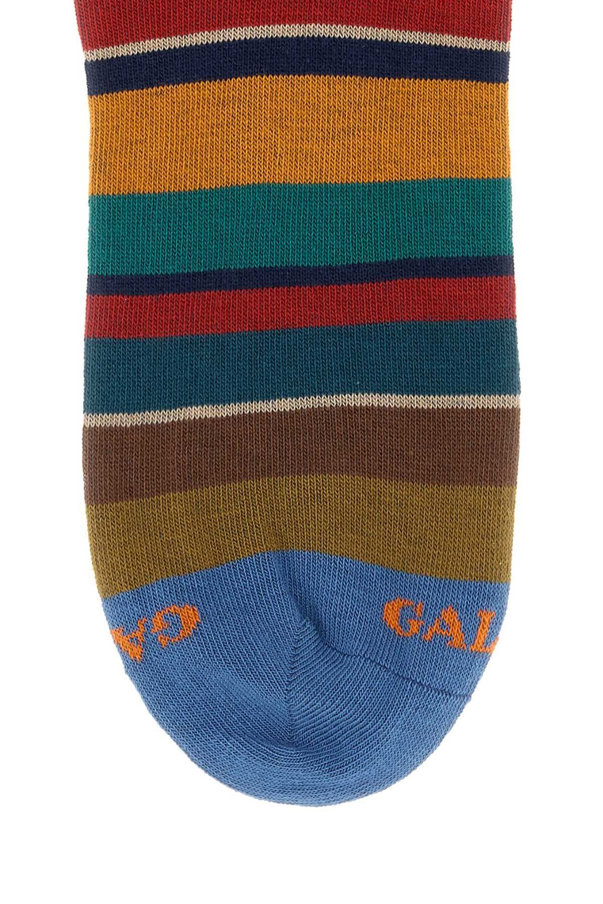 Multicolor stretch cotton blend socks - мініатюра 2