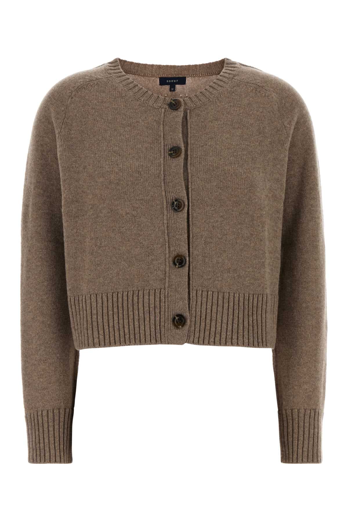 Cappuccino wool Virginia cardigan