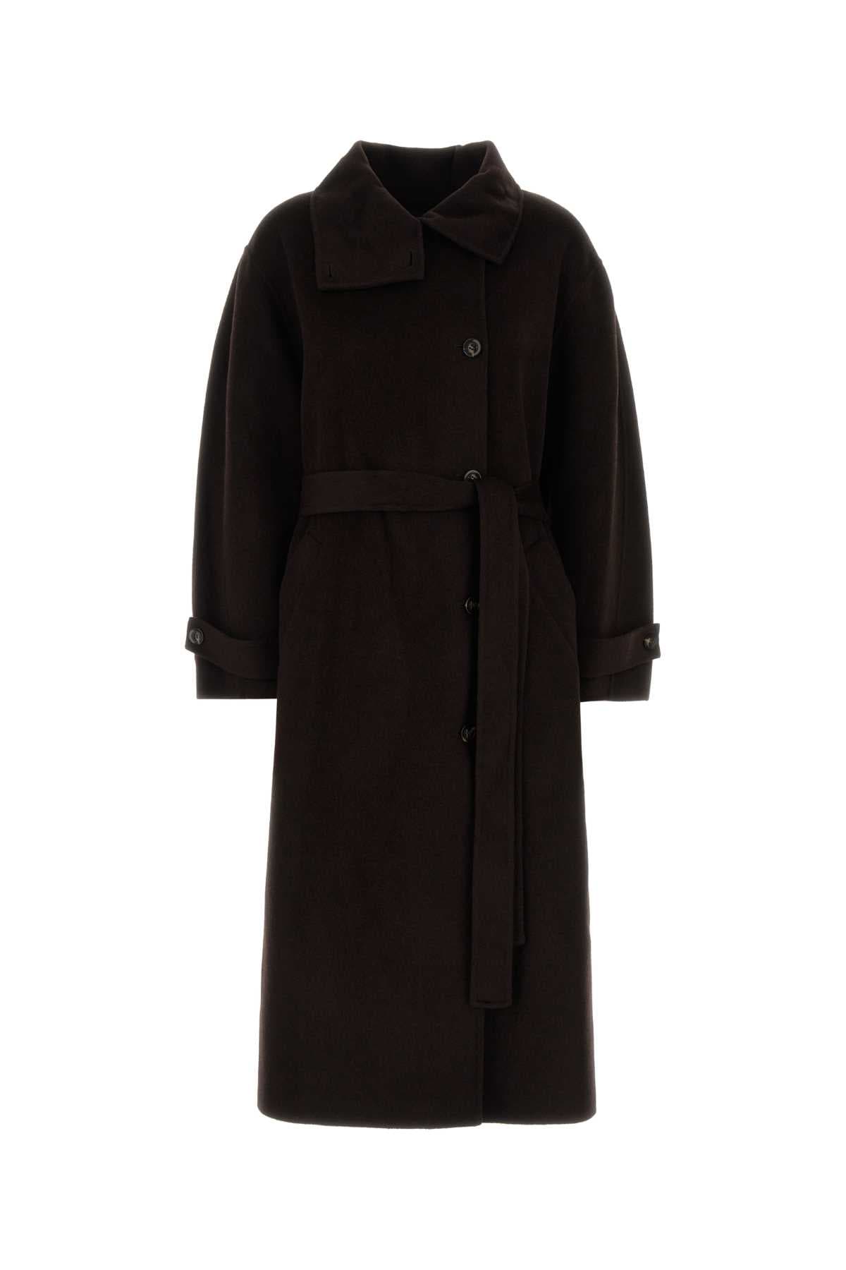 Chocolate wool blend James coat