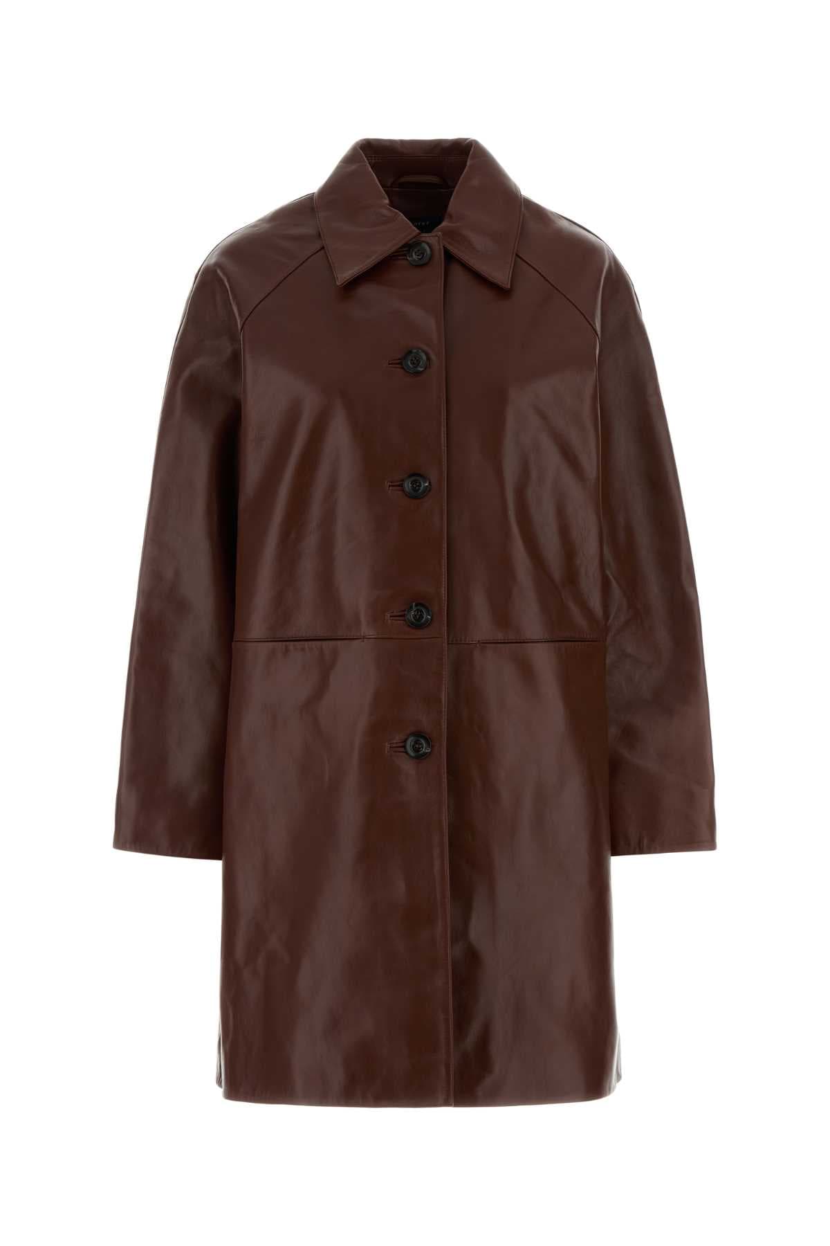 Brown leather Logan jacket