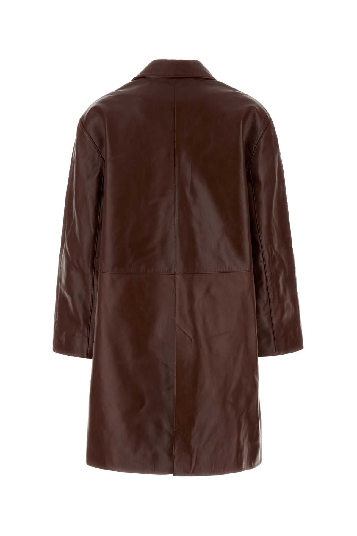 Brown leather Logan jacket - мініатюра 2