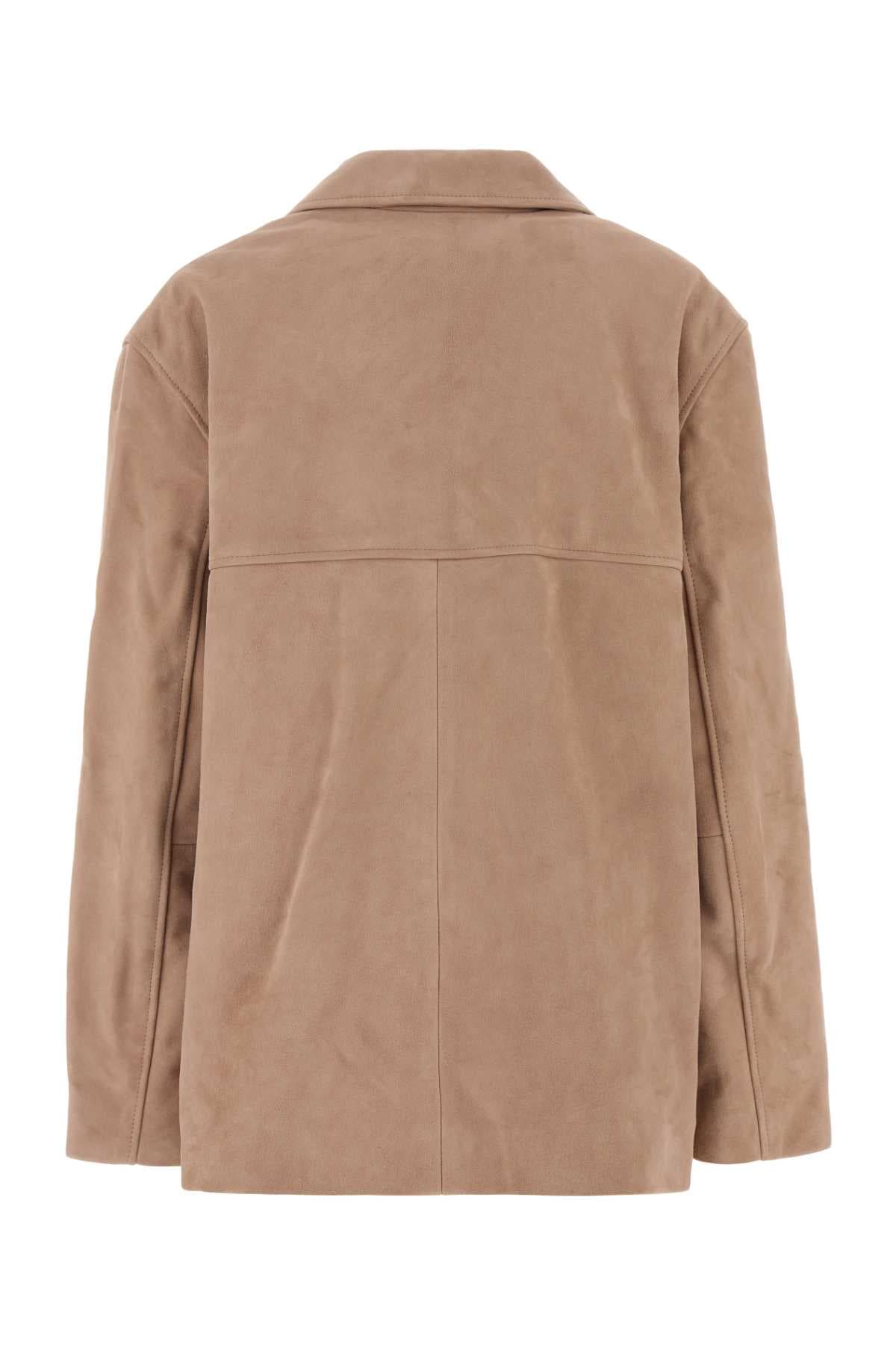 Powder pink suede Lorenzo jacket - мініатюра 2