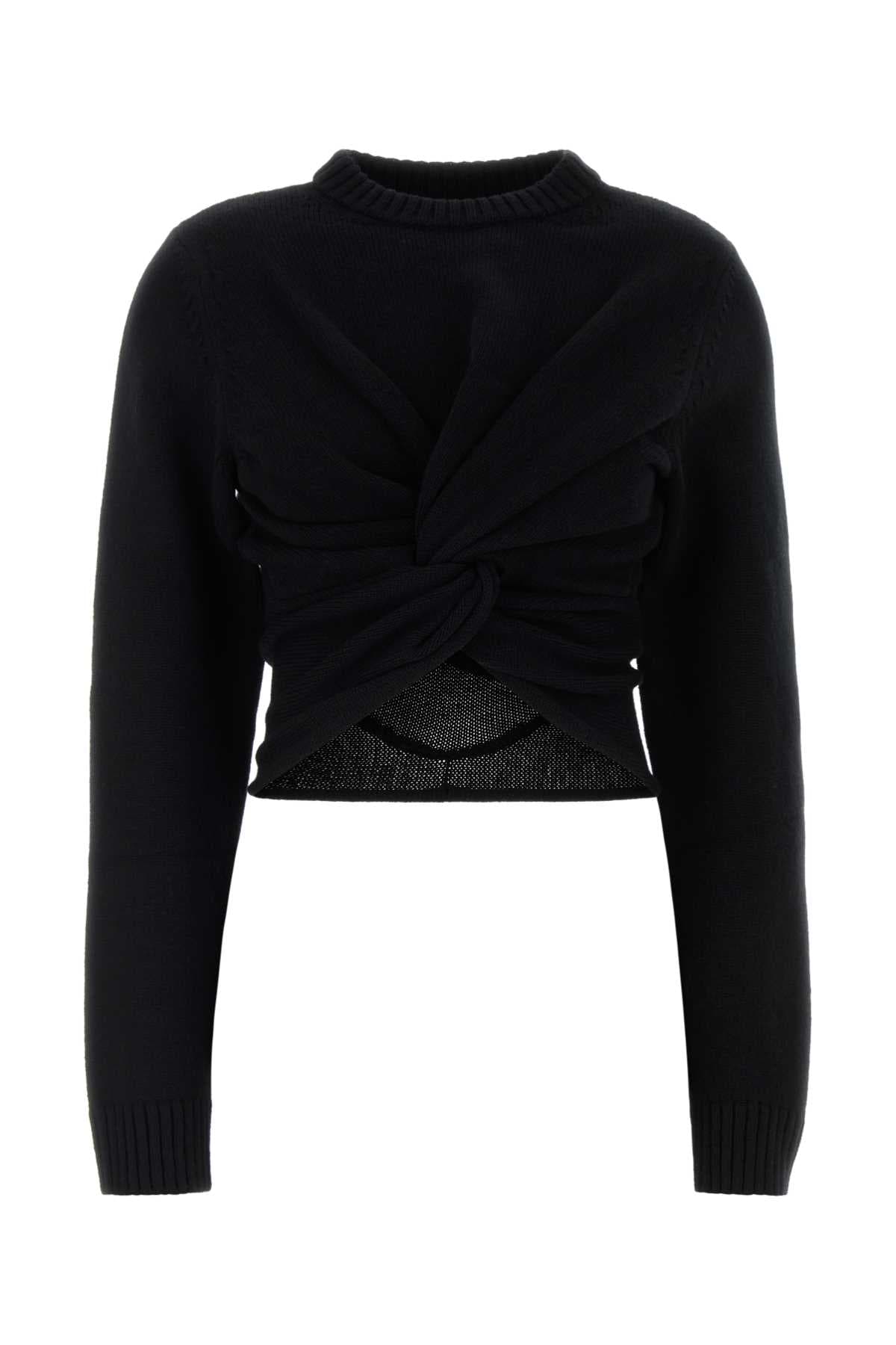 Black wool sweater