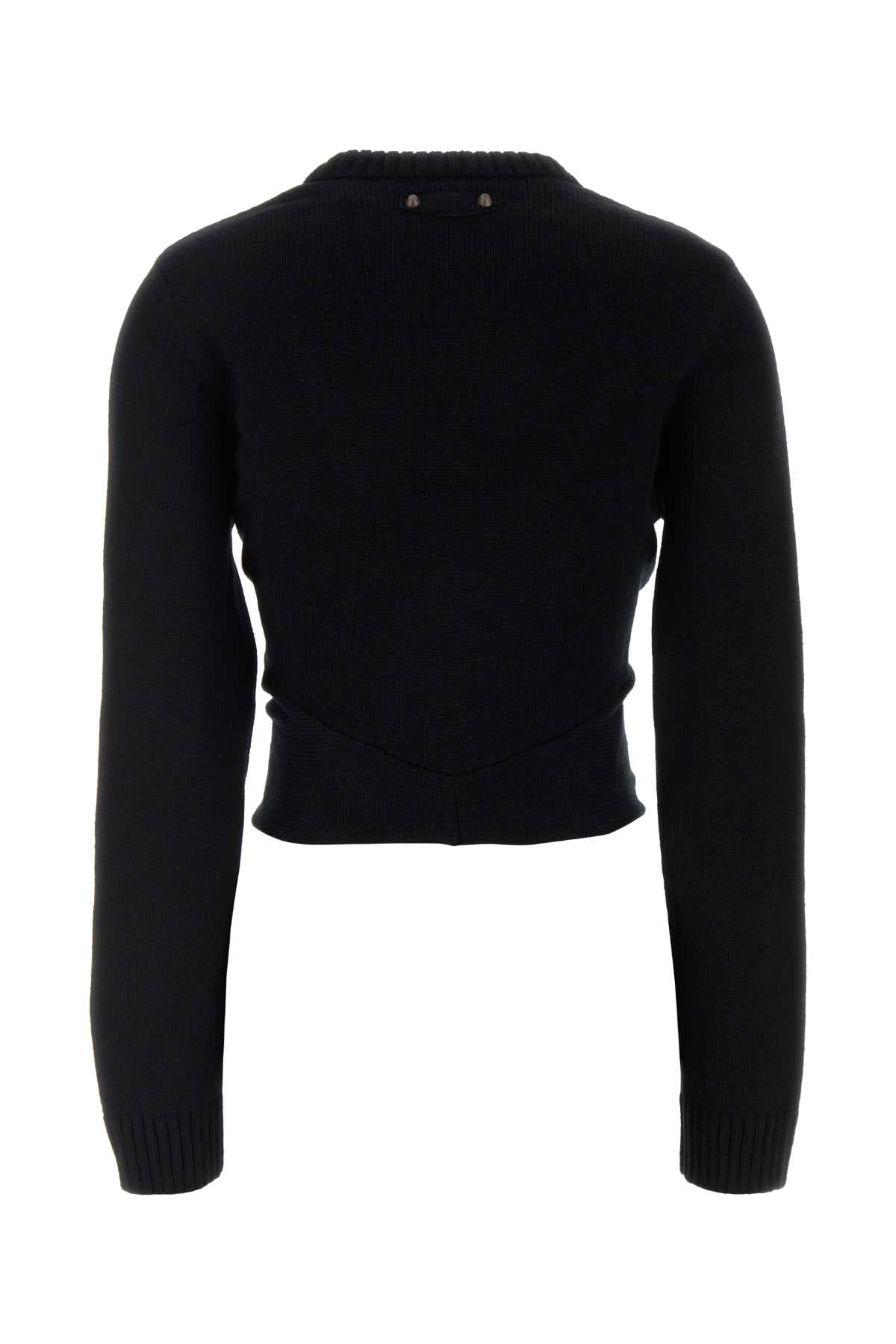 Black wool sweater - мініатюра 2