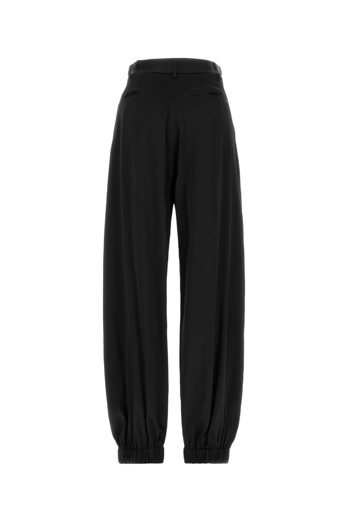 Black stretch satin pant - мініатюра 2