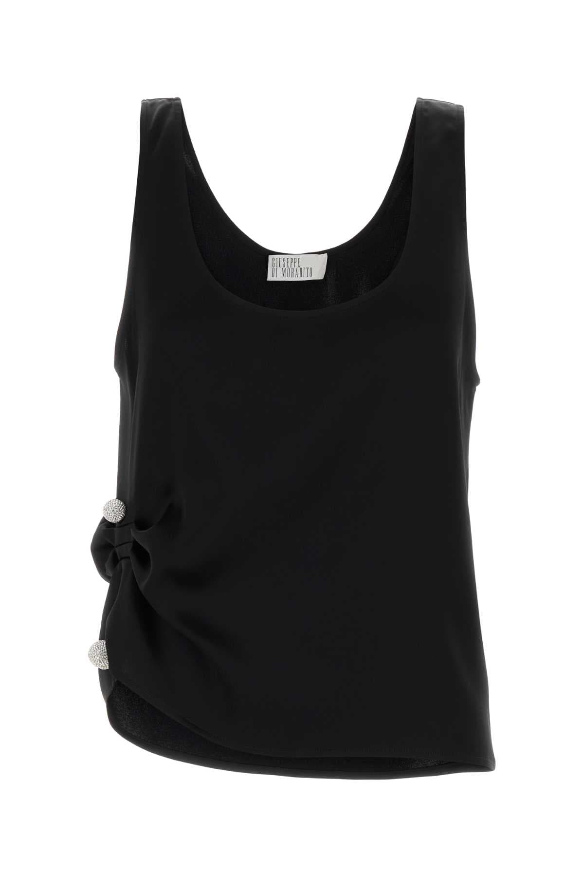 Black satin top