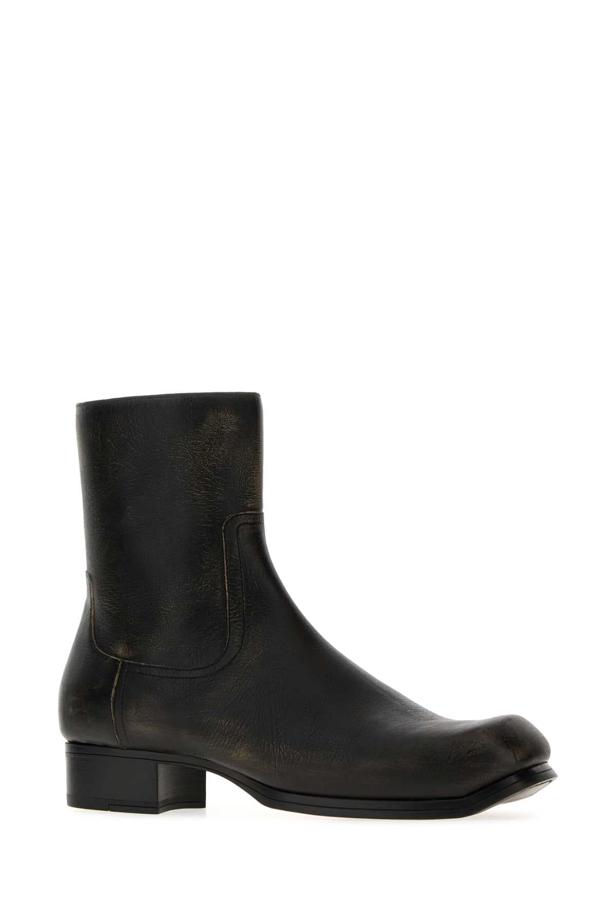 Black leather Float ankle boots - мініатюра 2