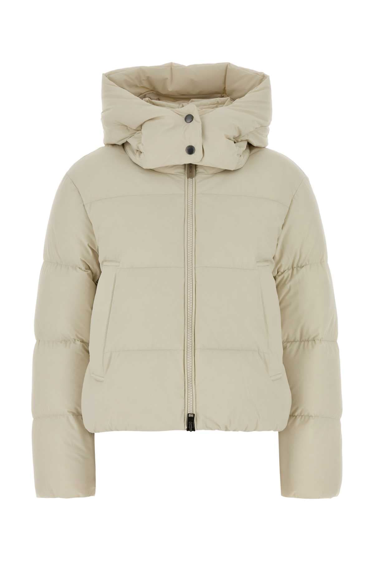 Ivory stretch nylon Madison down jacket