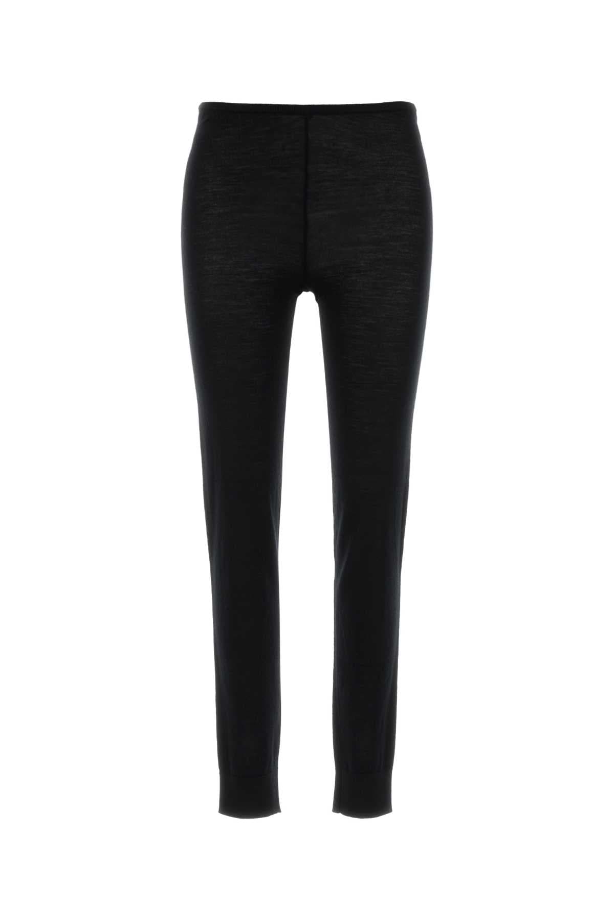Black wool Angela leggings
