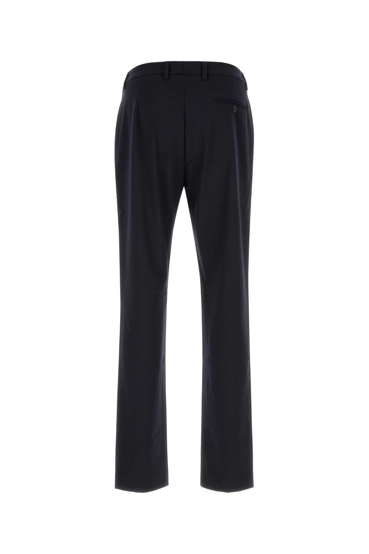 Navy blue stretch gabardine Cani pant - мініатюра 2