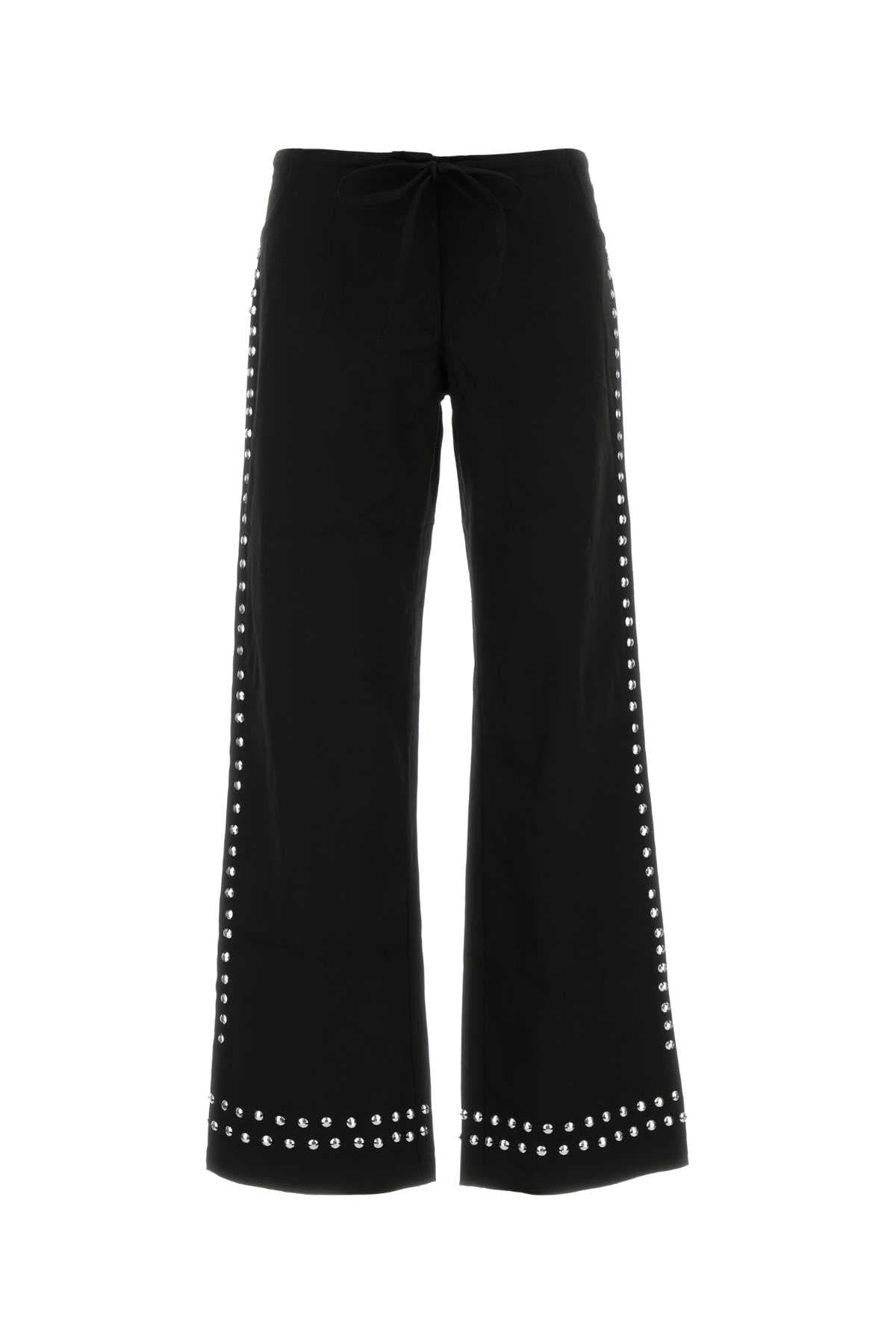 Black cotton Delya pant