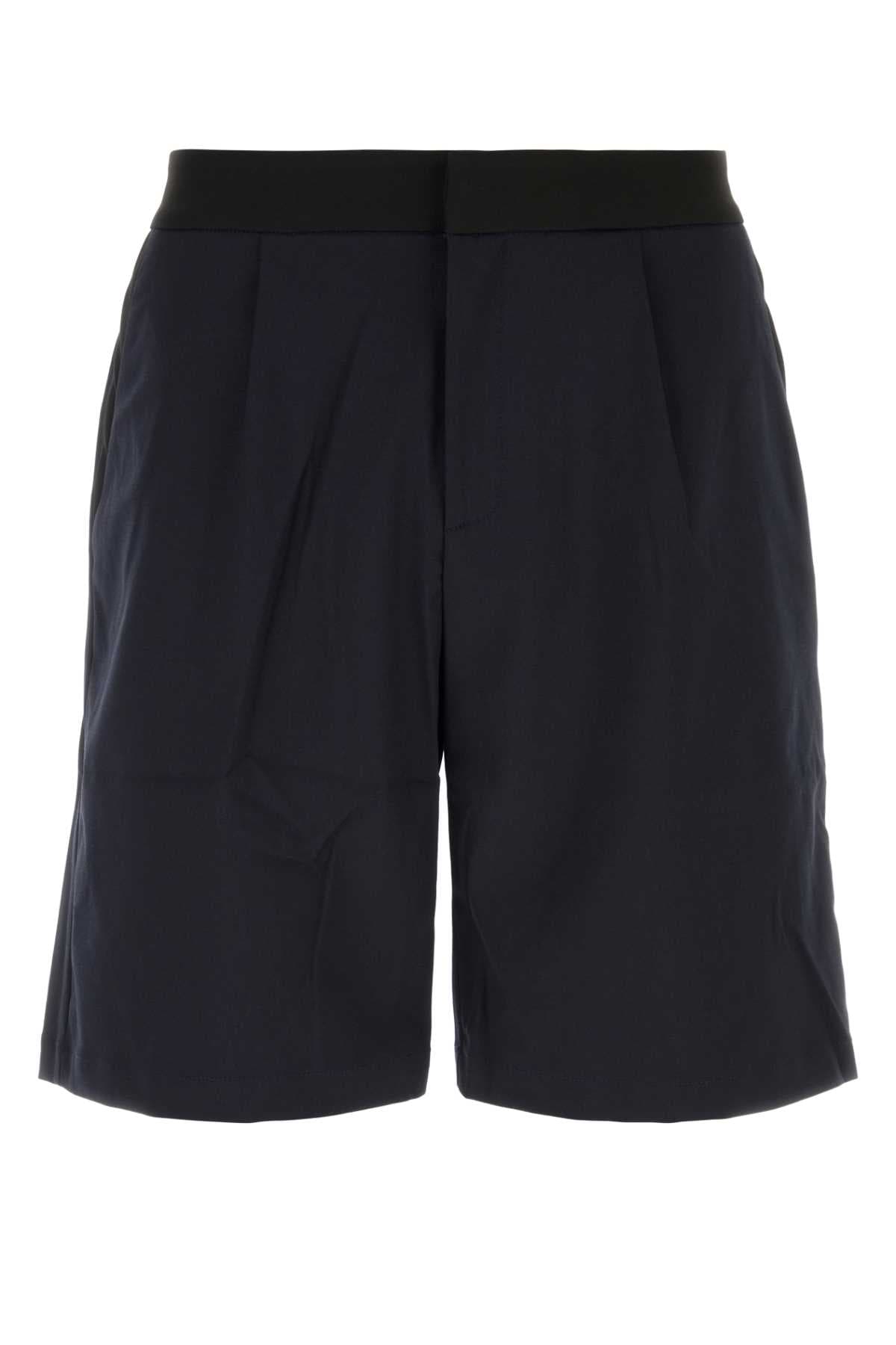 Two-tone stretch gabardine Flinn bermuda shorts