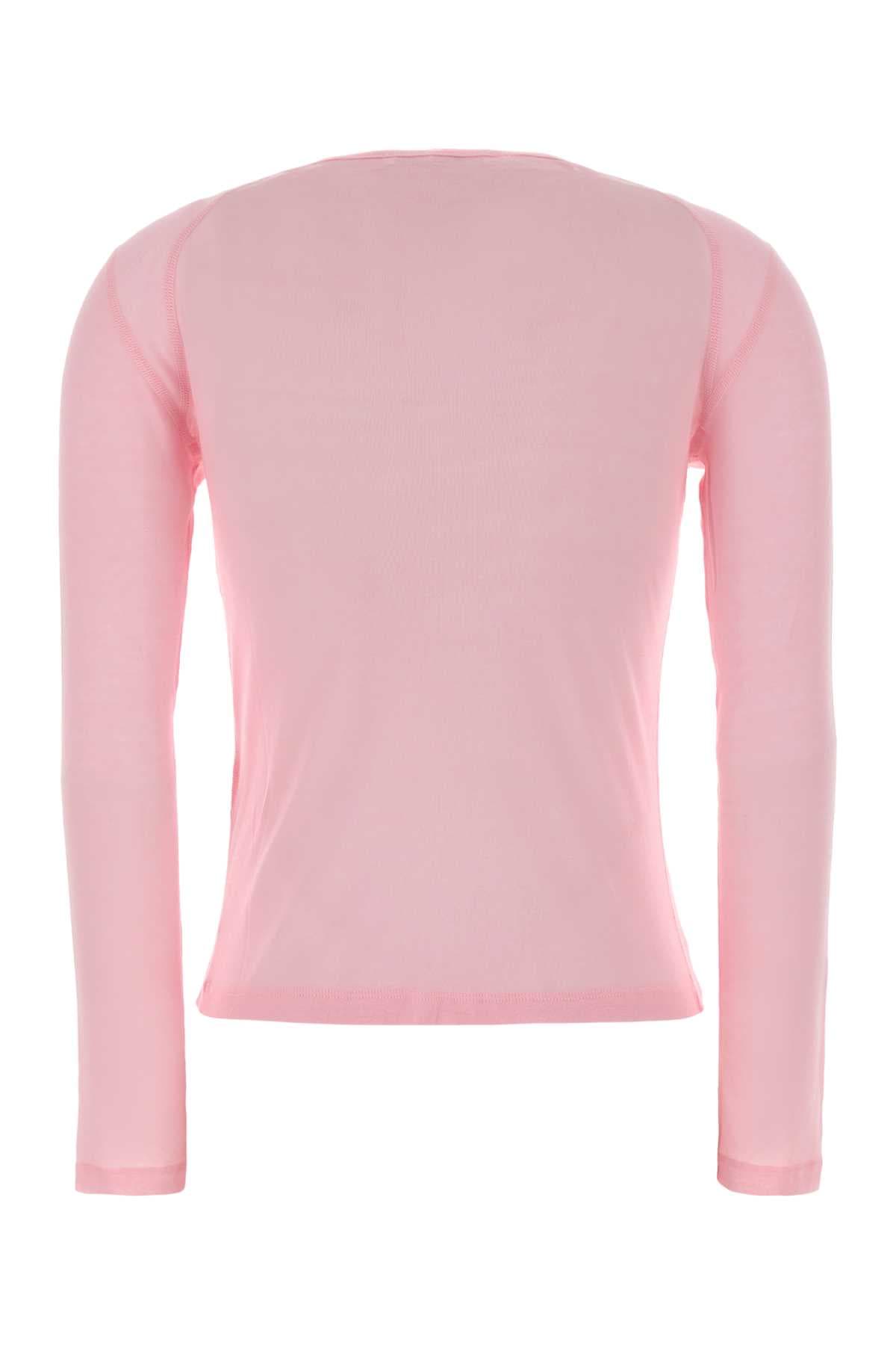 Fluo pink cotton Maura t-shirt - мініатюра 2