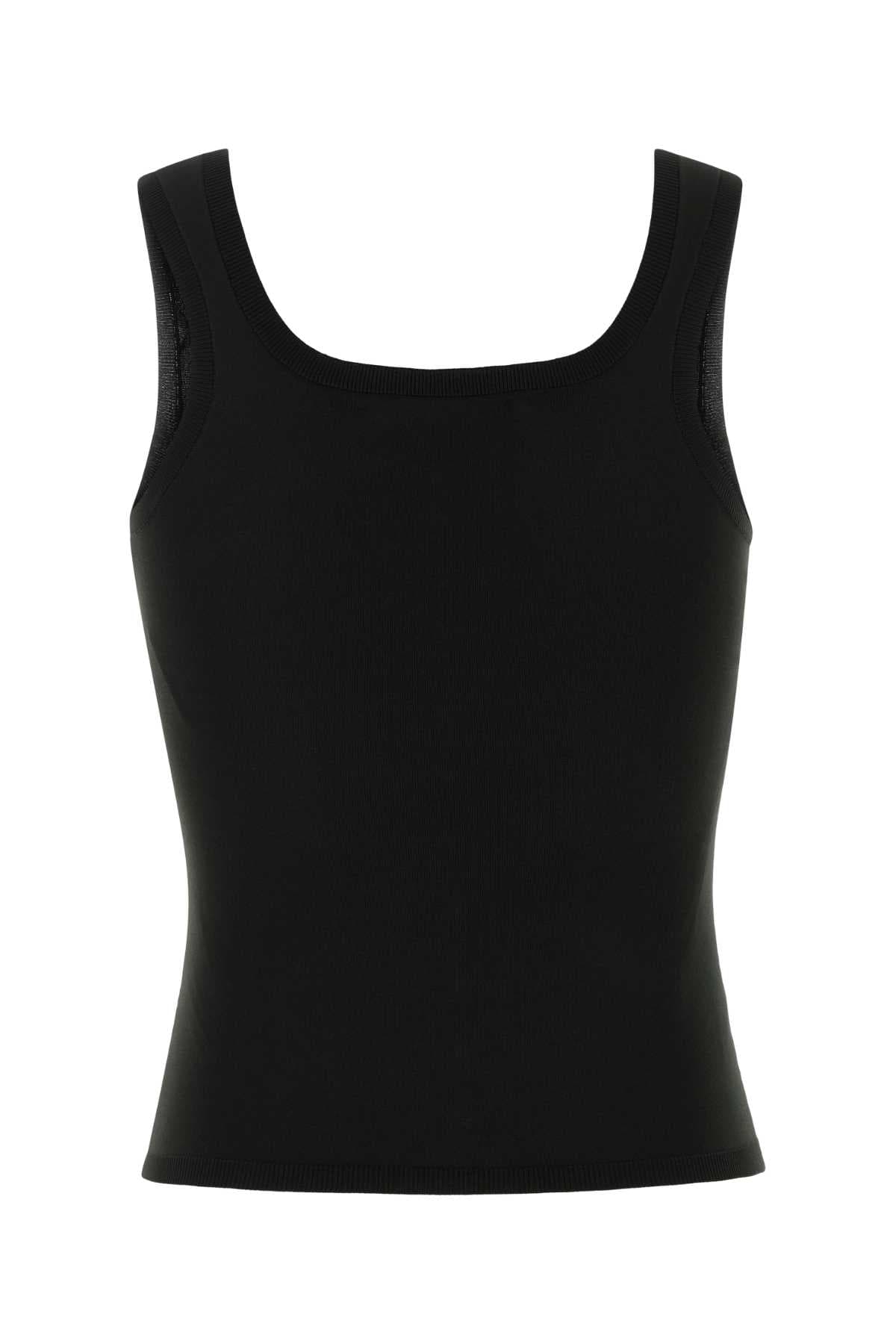 Black jersey Oscar tank top - мініатюра 2
