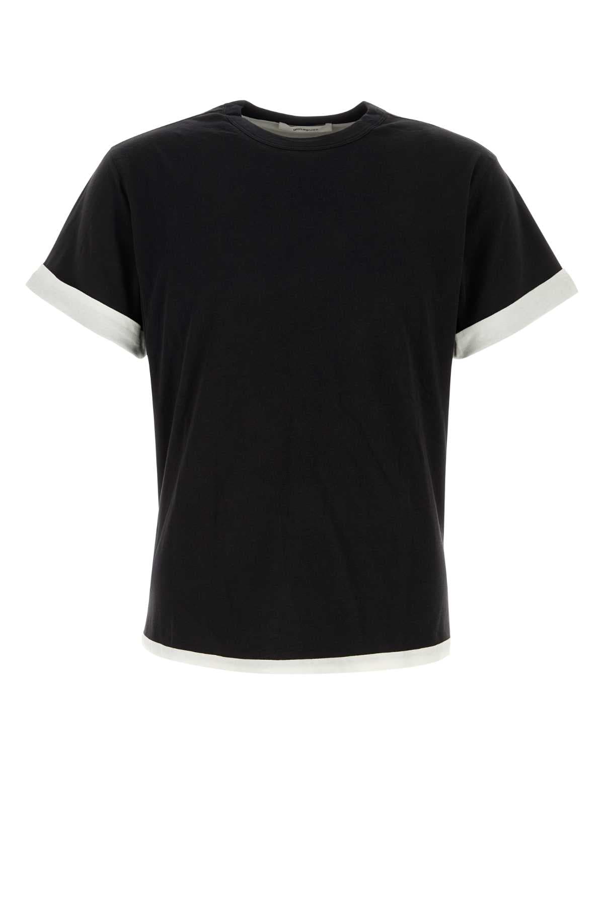 Black cotton Roman t-shirt