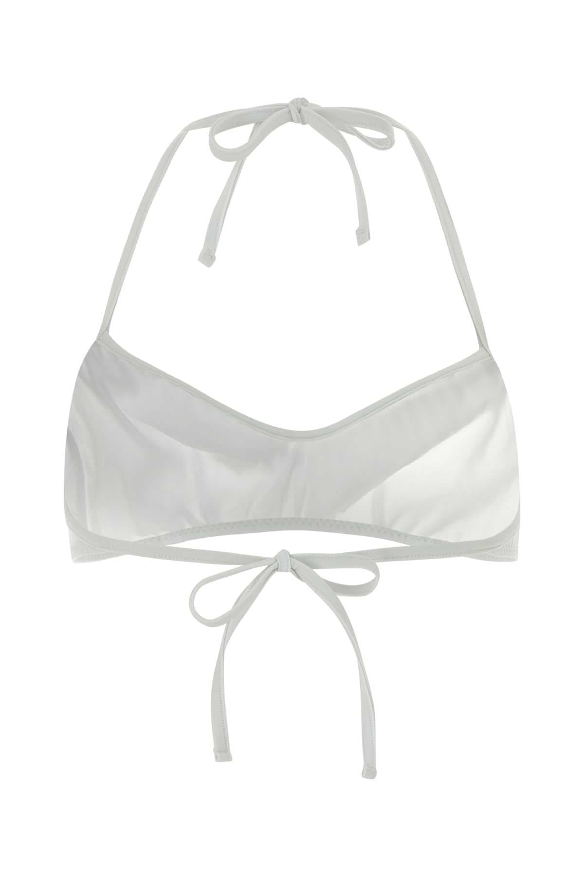 White stretch nylon Sophie bikini top - мініатюра 2