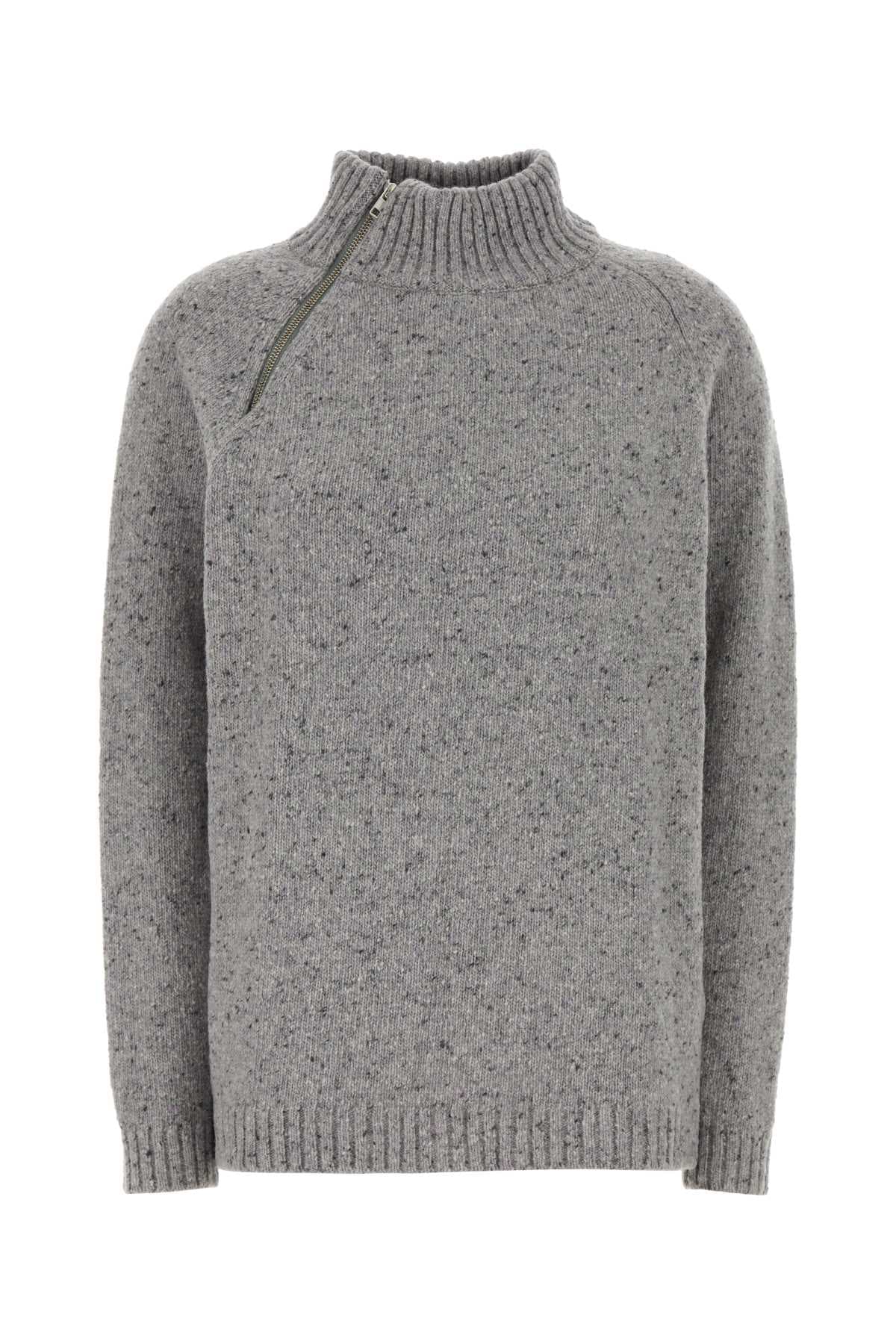 Melange grey wool blend Xavi oversize sweater